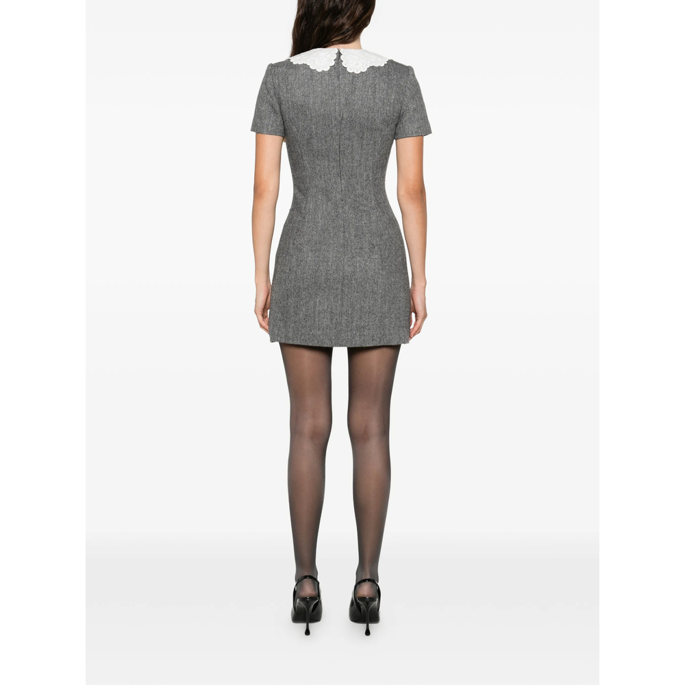 Mini dress with lace collar RS26038SAGRGREY（ワンピース・ドレス