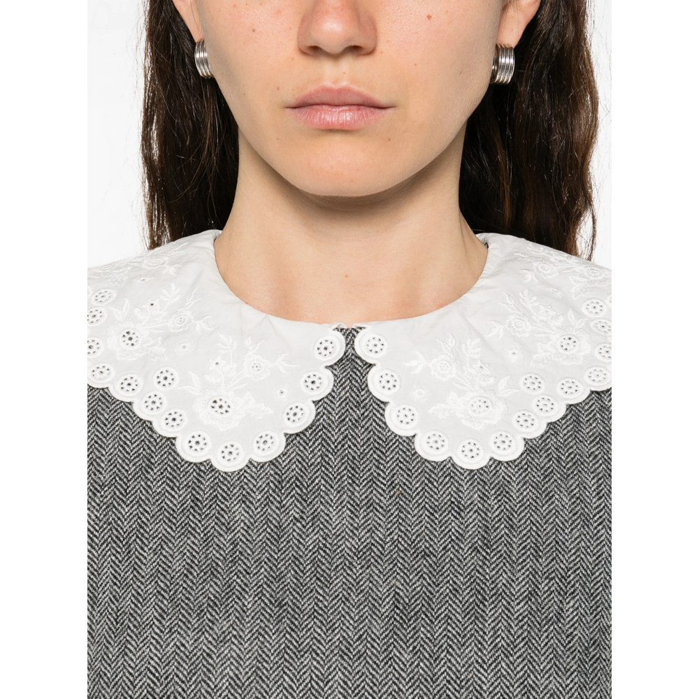 Mini dress with lace collar RS26038SAGRGREY（ワンピース・ドレス