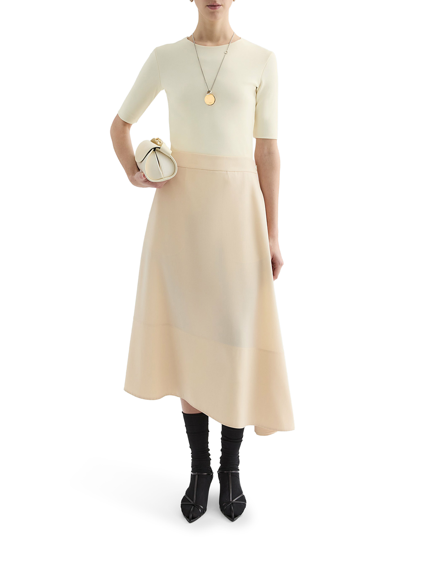 SHORT-SLEEVED CREPE T-SHIRT J04NC0002J65016105 (Jil Sander / Tシャツ・カットソー ) | Jil Sander (ジルサンダー)(1)