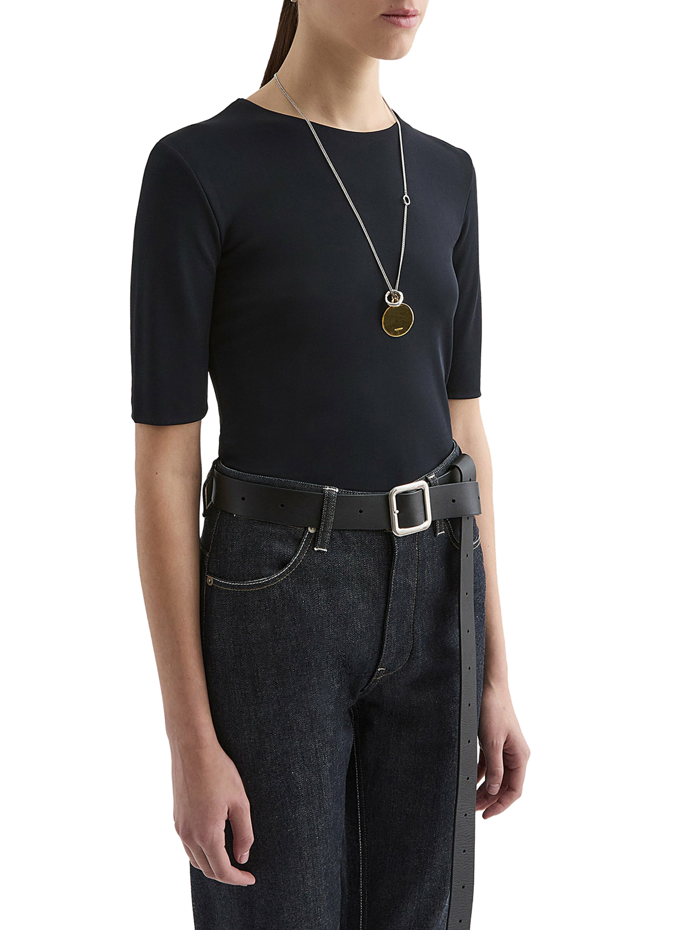 SHORT-SLEEVED CREPE T-SHIRT J04NC0002J65016001 (Jil Sander / Tシャツ・カットソー ) | Jil Sander (ジルサンダー)(2)