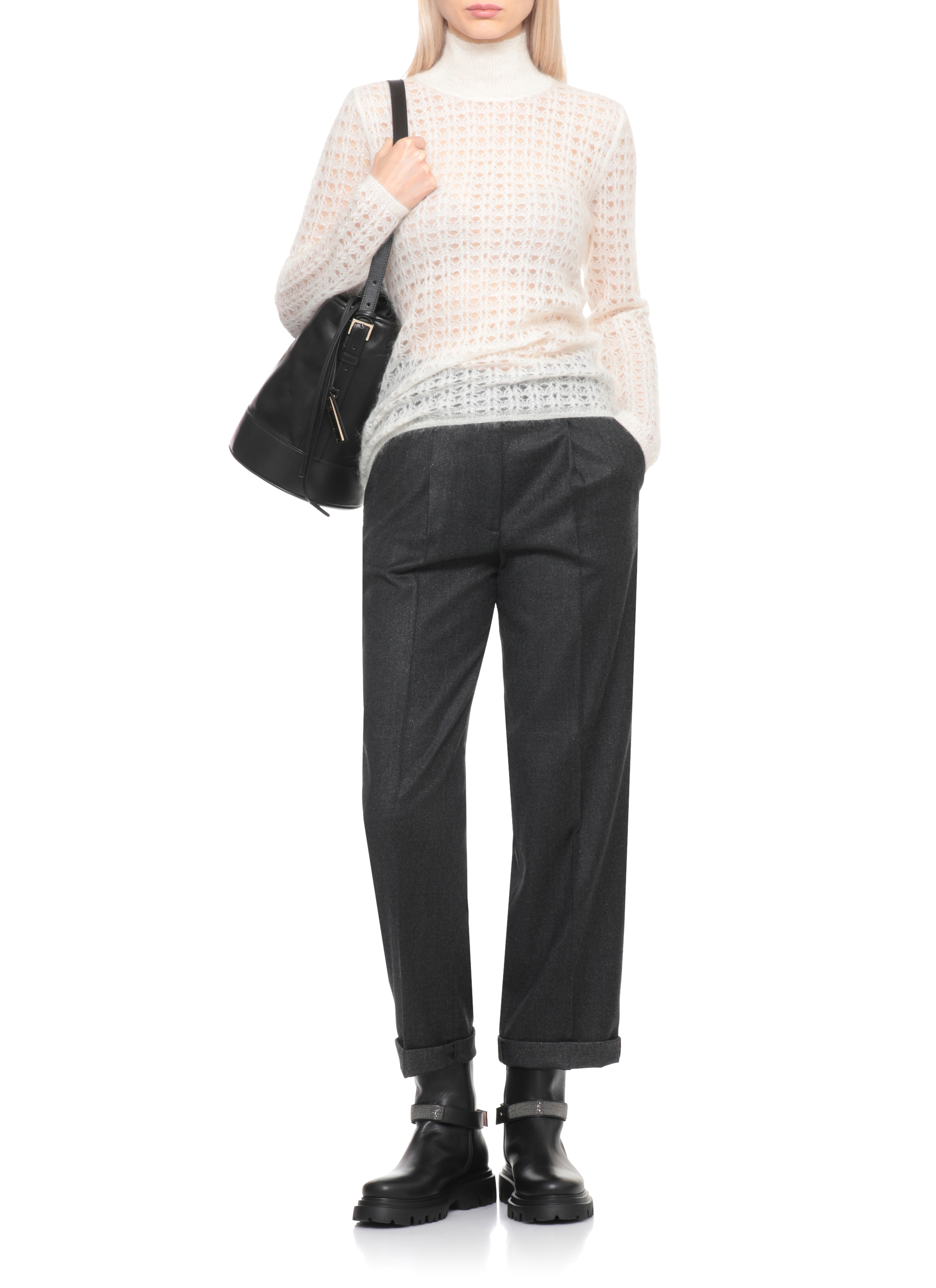 Fabiana Filippi Sweaters White MAD215F084D5040145 (FABIANA FILIPPI / ニット・セーター・カーディガン ) | FABIANA FILIPPI (ファビアナフィリッピ)(4)