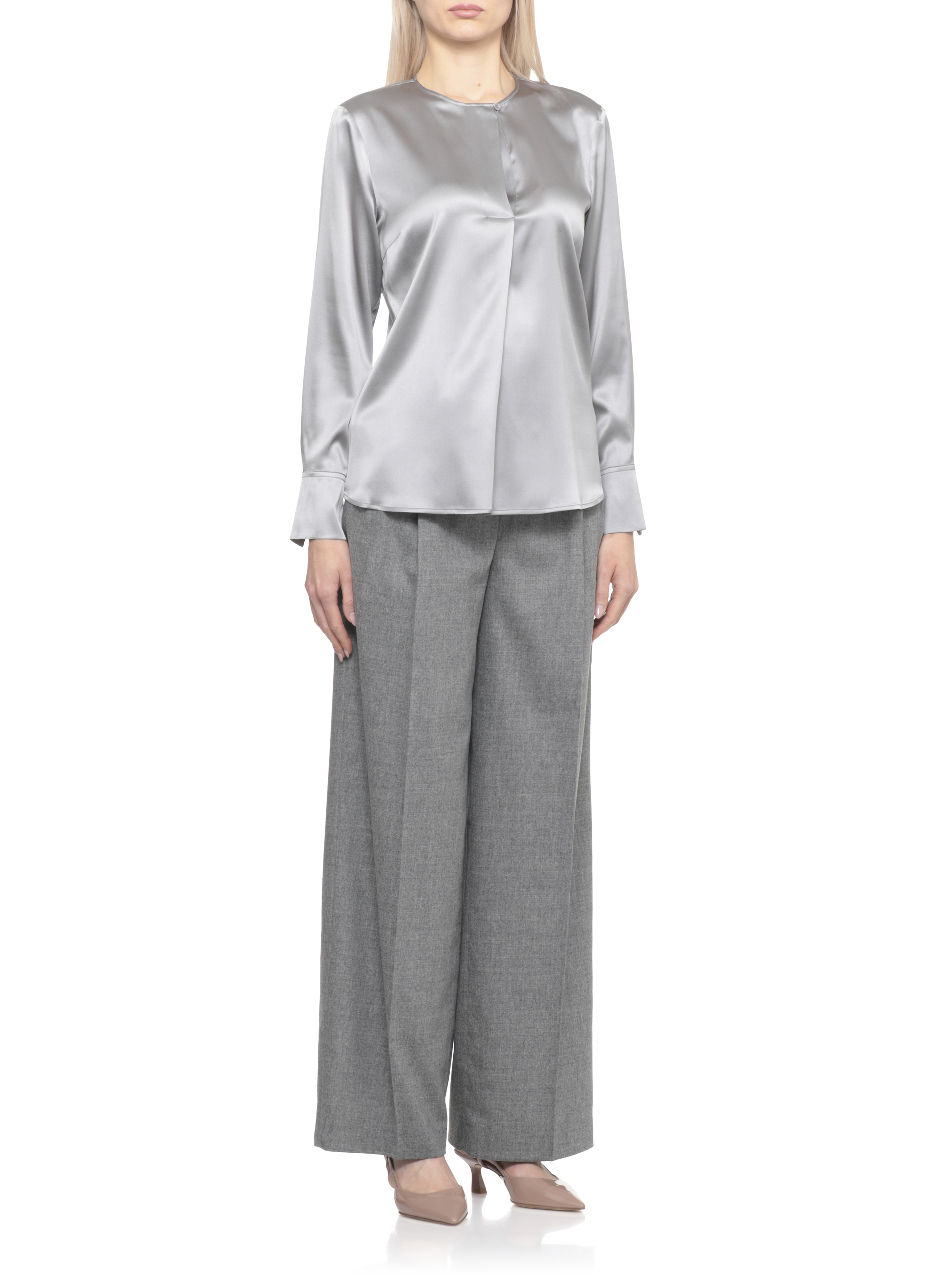 Peserico Shirts Grey S0670202372071 (PESERICO / シャツ・ブラウス ) | PESERICO (ペセリコ)(1)