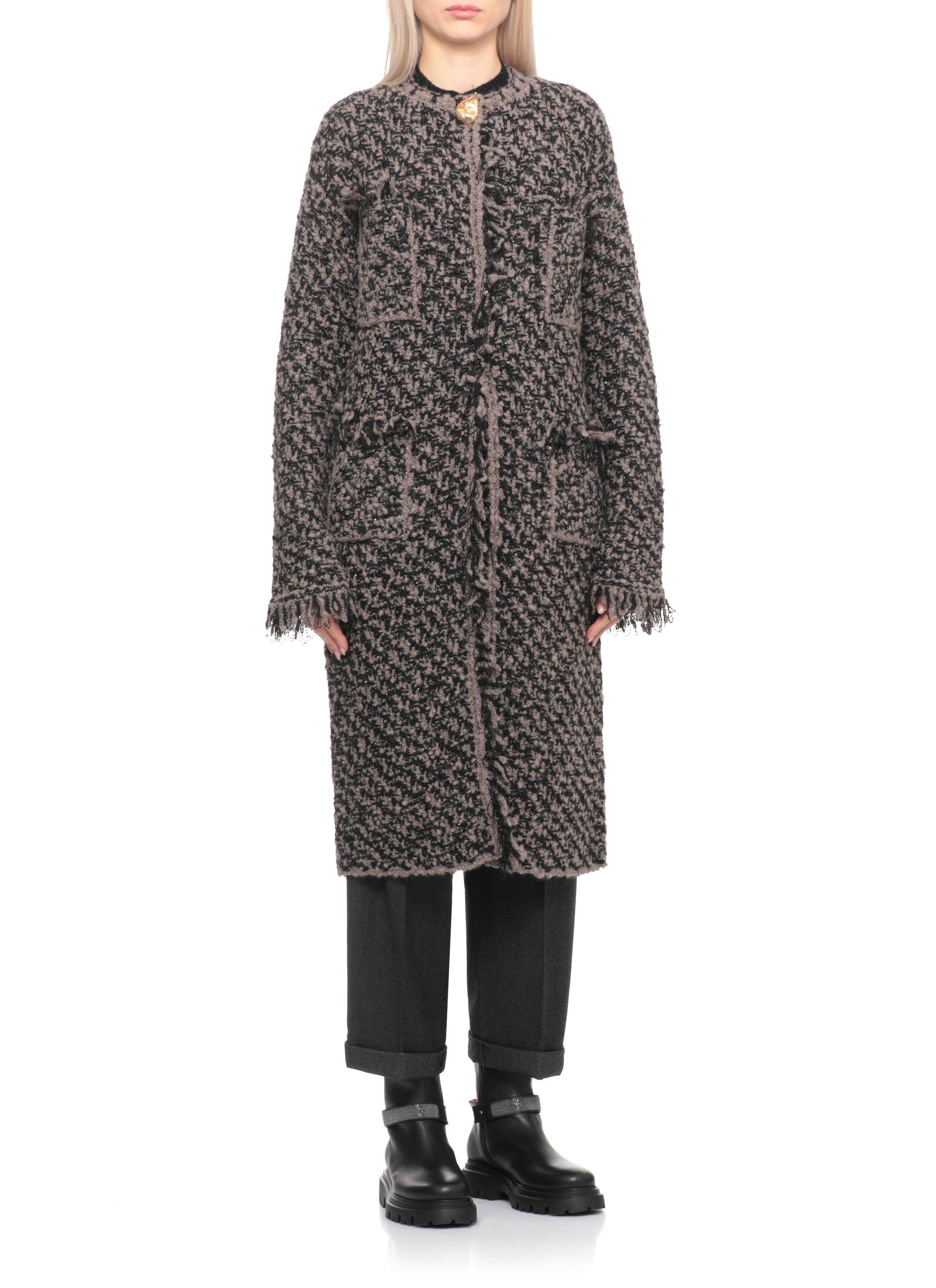 Fabiana Filippi Coats Brown CTD225F571L629VR2 (FABIANA FILIPPI / コート ) | FABIANA FILIPPI (ファビアナフィリッピ)(1)