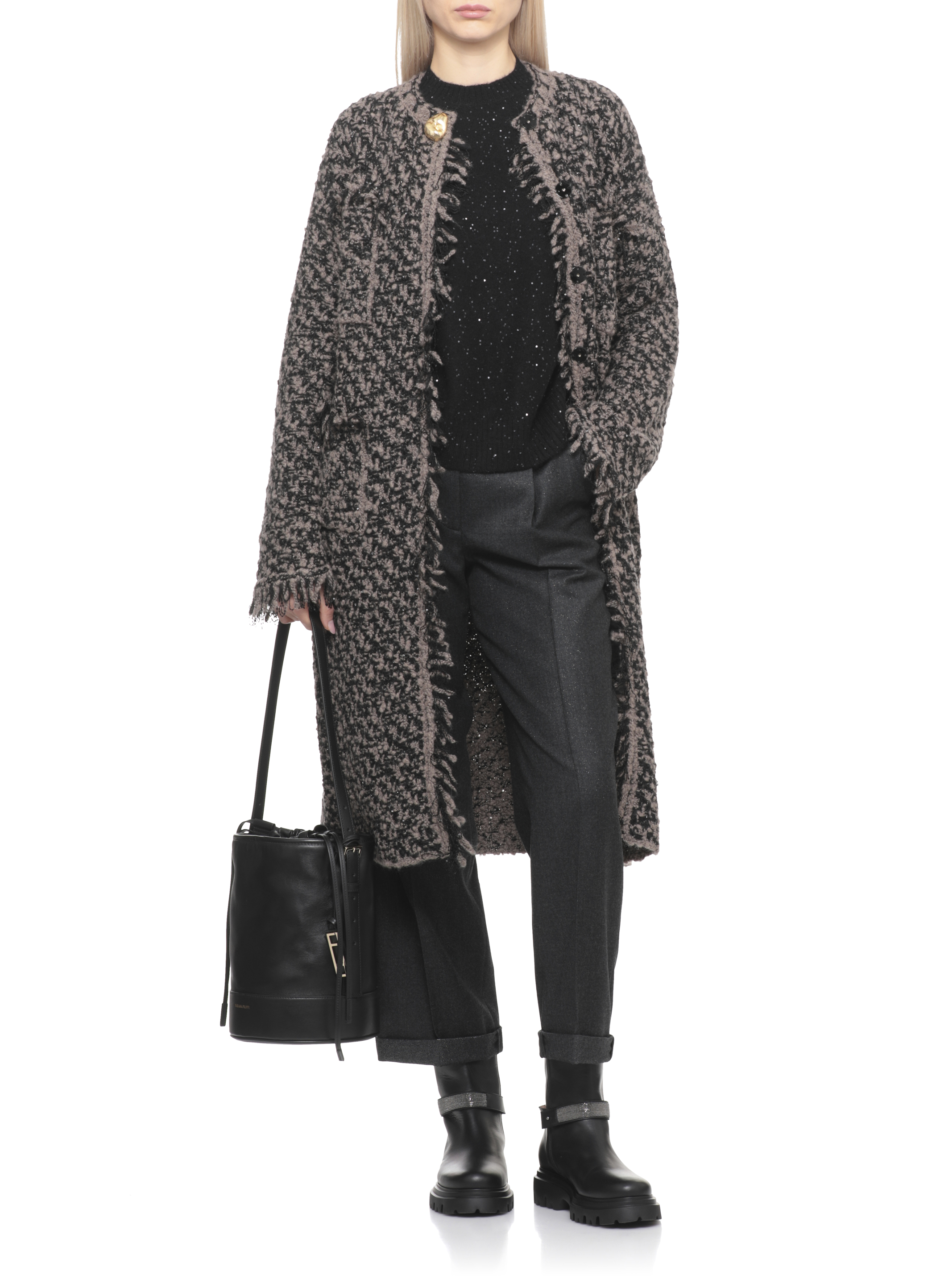 Fabiana Filippi Coats Brown CTD225F571L629VR2 (FABIANA FILIPPI / コート ) | FABIANA FILIPPI (ファビアナフィリッピ)(4)