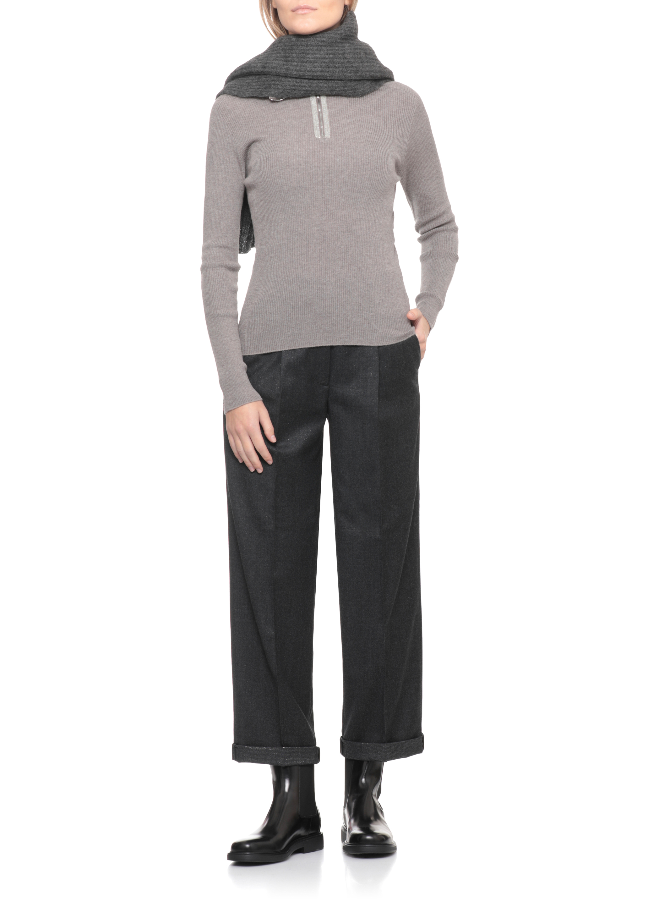 D.EXTERIOR Sweaters Grey 6141816VIS (D.EXTERIOR / ニット・セーター・カーディガン ) | D.EXTERIOR (ディーエクステリア)(1)