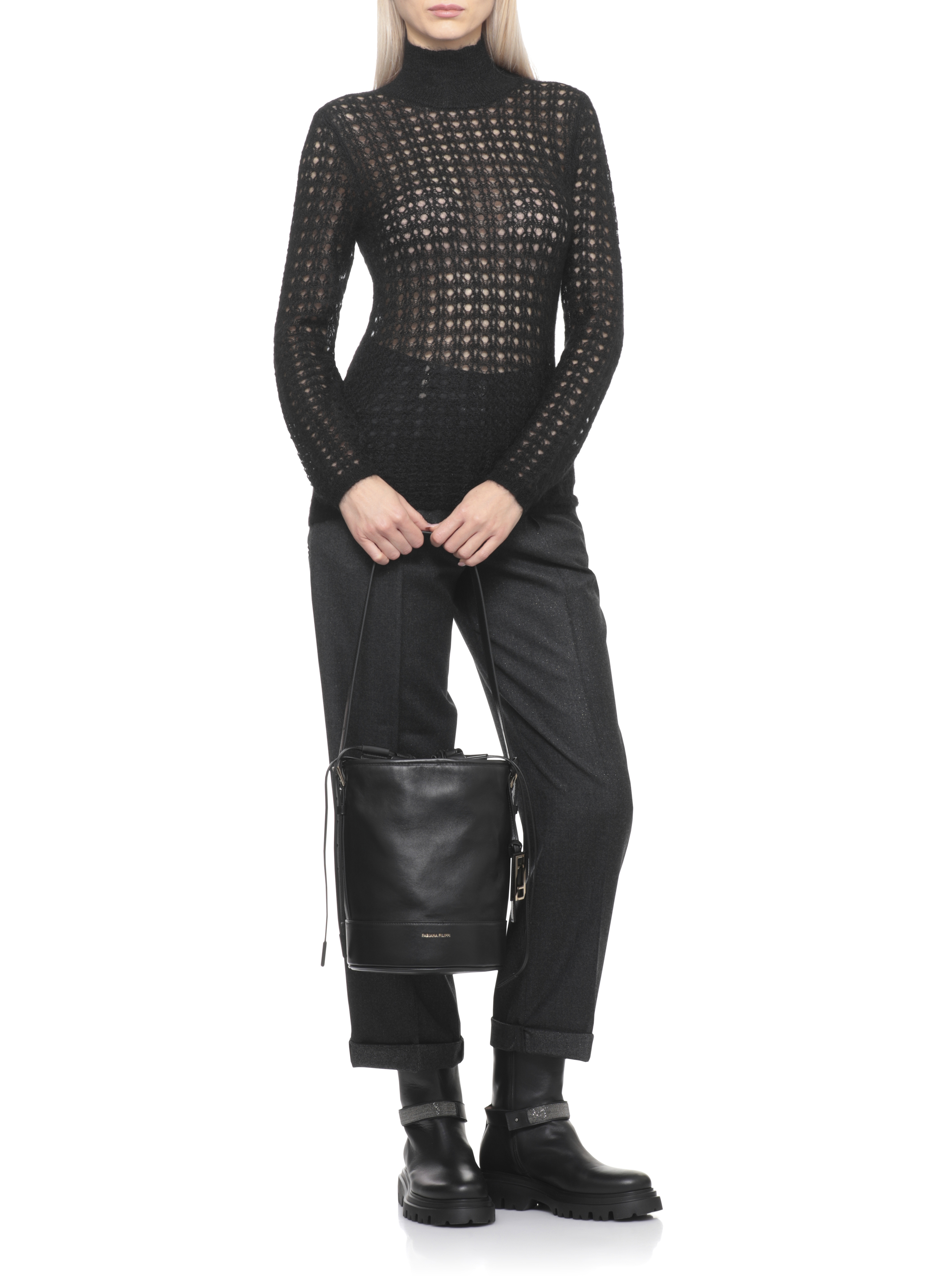 Fabiana Filippi Sweaters Black MAD215F084D504825 (FABIANA FILIPPI / ニット・セーター・カーディガン ) | FABIANA FILIPPI (ファビアナフィリッピ)(4)