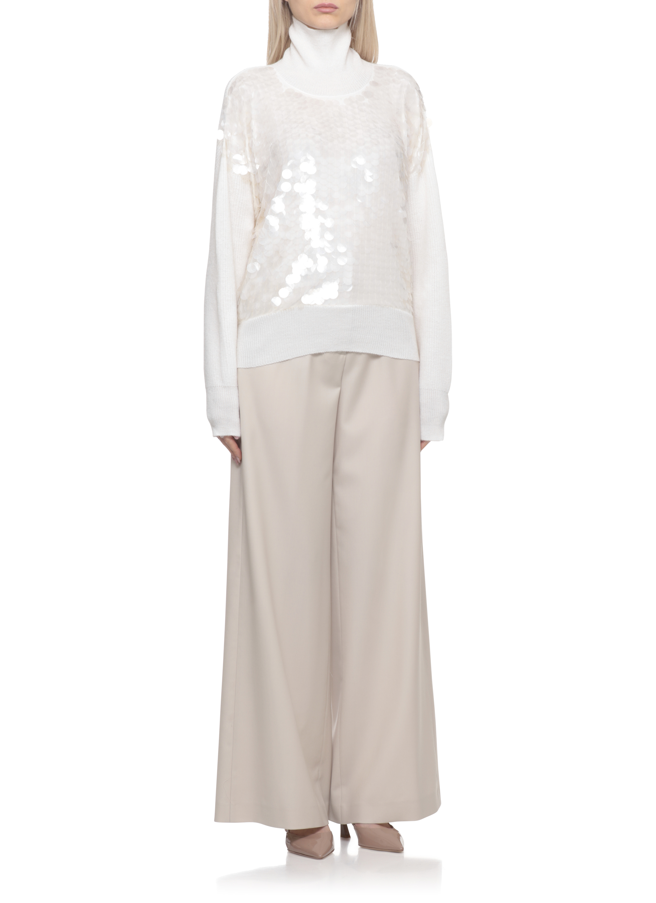 Fabiana Filippi Sweaters Ivory MAD225F498L62325 (FABIANA FILIPPI / ニット・セーター・カーディガン ) | FABIANA FILIPPI (ファビアナフィリッピ)(1)