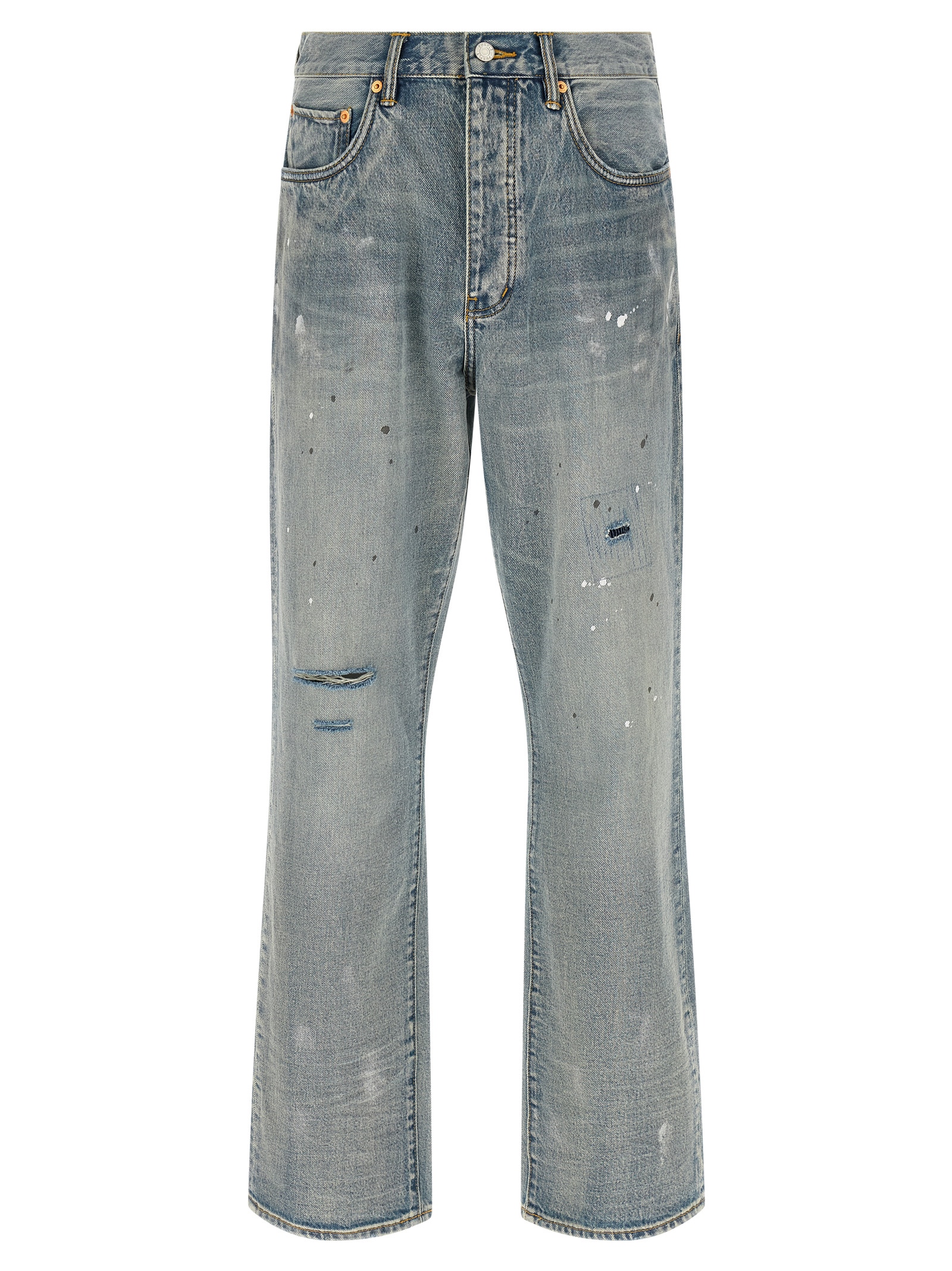 'P011 Vintage Slash Paint' jeans P011LIAC526LTINDIGO (PURPLE / ジーンズ ) | PURPLE (パープル)