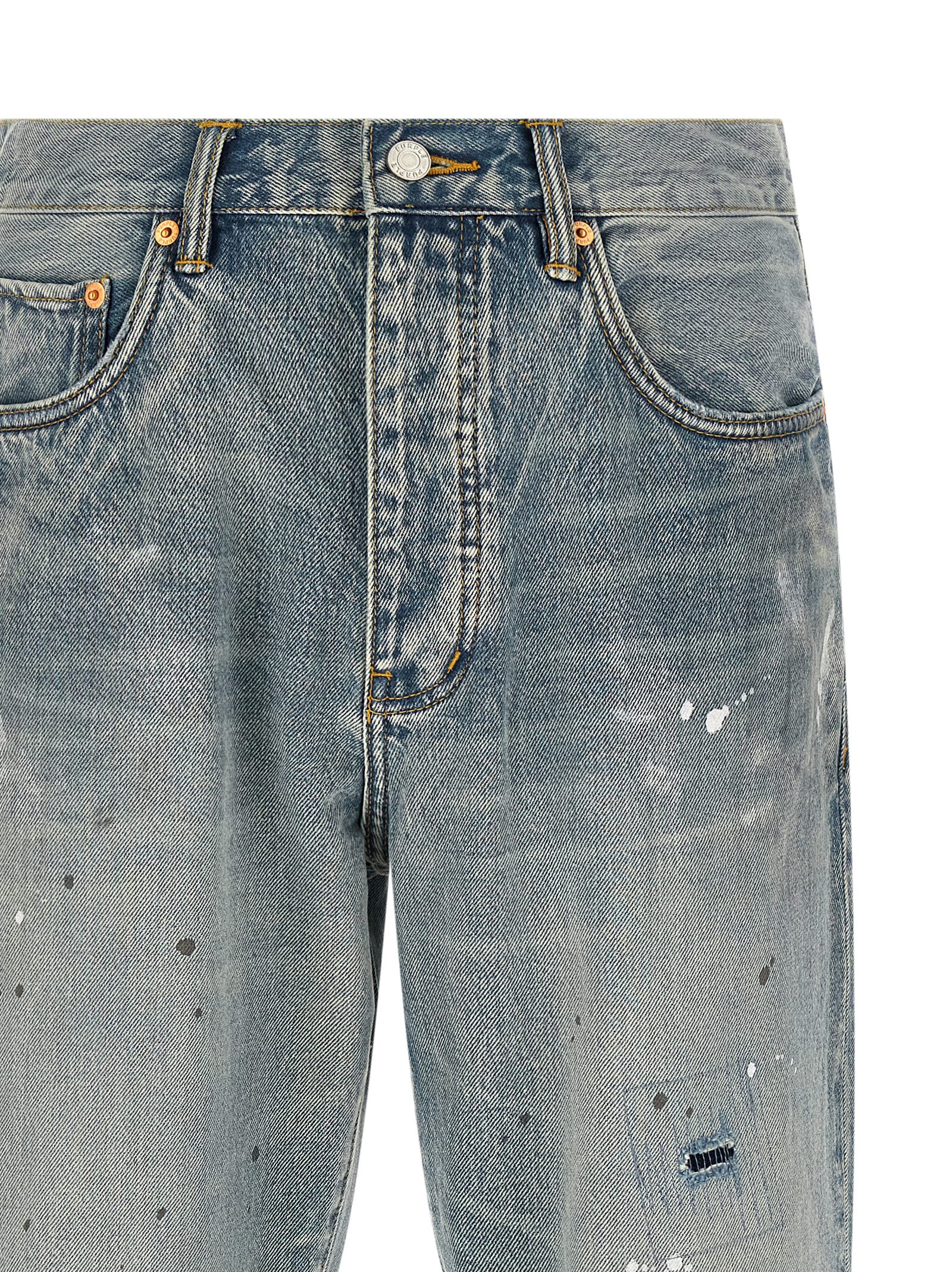 'P011 Vintage Slash Paint' jeans P011LIAC526LTINDIGO (PURPLE / ジーンズ ) | PURPLE (パープル)(2)