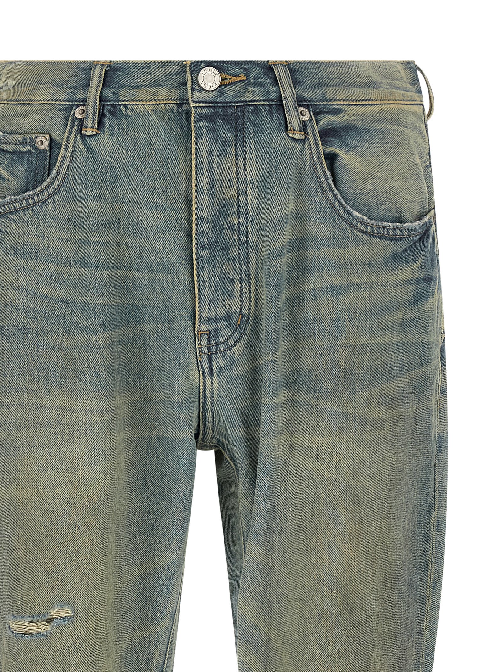 'P026 Dirty Fade Rip Boot' jeans P026DFDR525LTINDIGO (PURPLE / ジーンズ ) | PURPLE (パープル)(2)