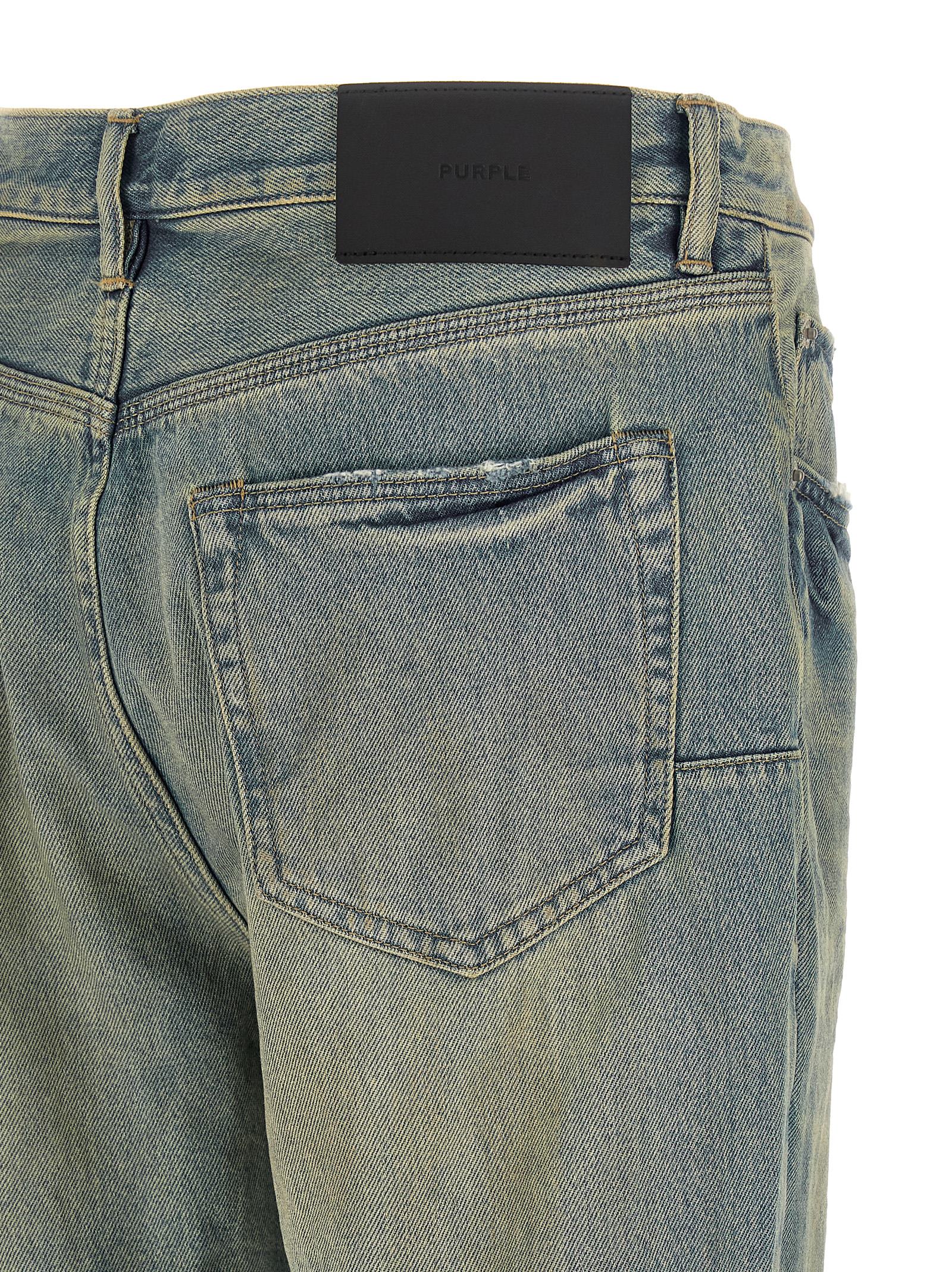 'P026 Dirty Fade Rip Boot' jeans P026DFDR525LTINDIGO (PURPLE / ジーンズ ) | PURPLE (パープル)(3)