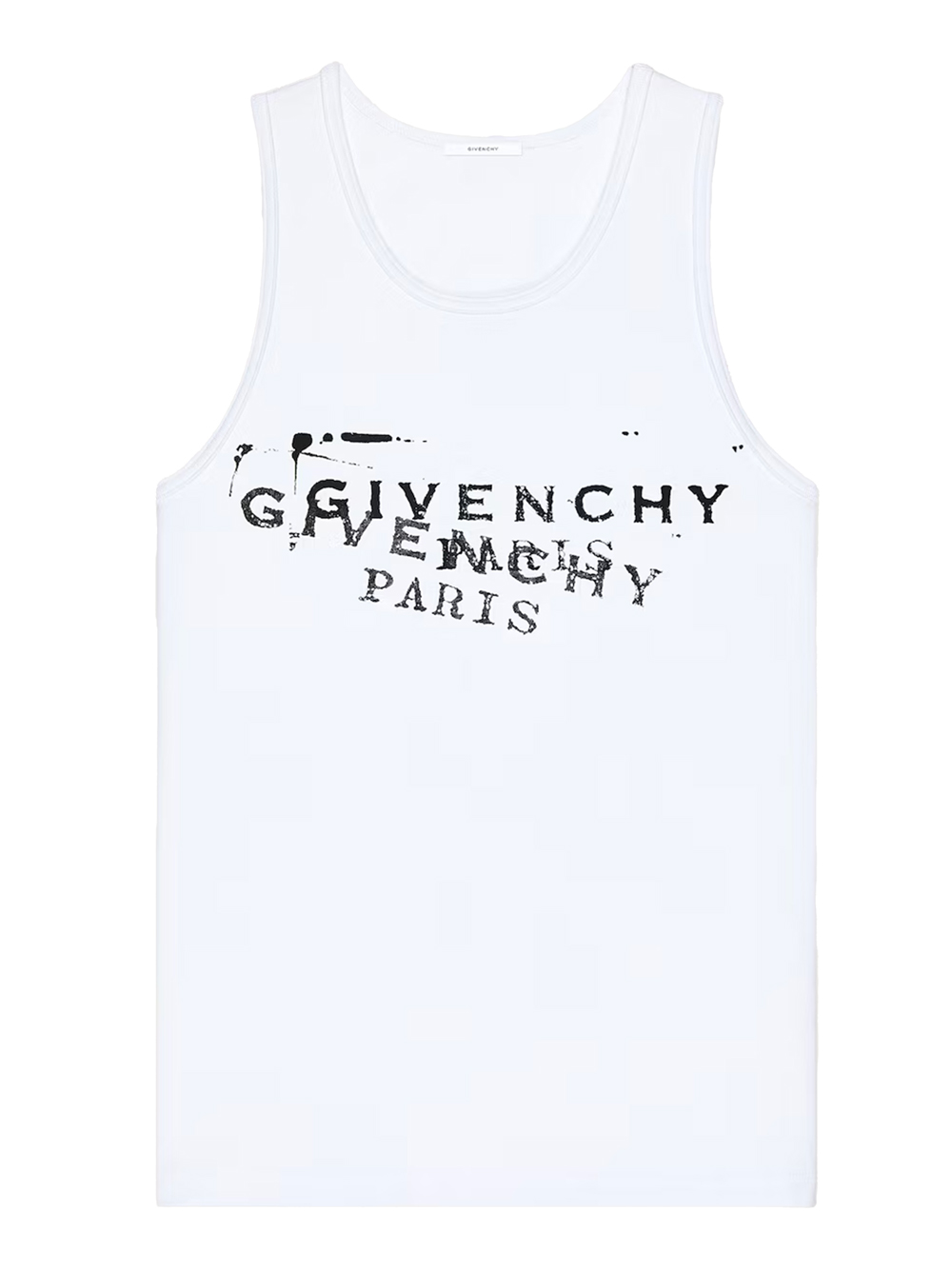 TANK TOP IN COTTON WITH GIVENCHY STAMP PRINT BM71NH3YSA100 (GIVENCHY / タンクトップ・キャミソール ) | GIVENCHY (ジバンシィ)