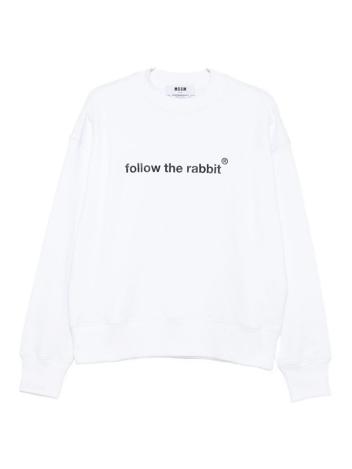 Sweatshirt with ribbed edge 3941MDM9525779901 (MSGM / スウェット・フーディー ) | MSGM (エムエスジーエム)