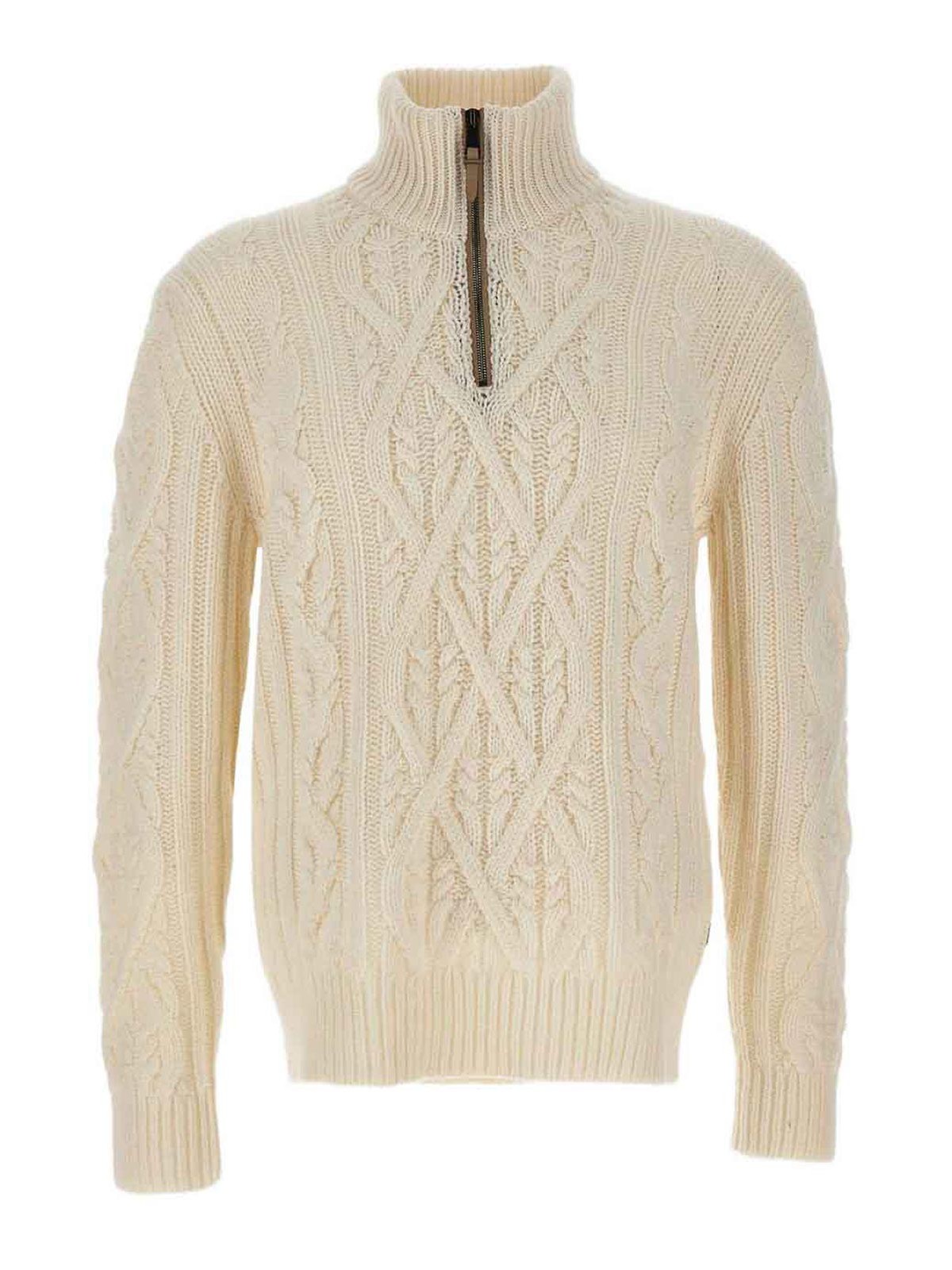 L-Harpreno Sweater With Half Zip 50557441118OPENWHITE (HUGO BOSS / ニット・セーター・カーディガン ) | HUGO BOSS (ヒューゴボス)