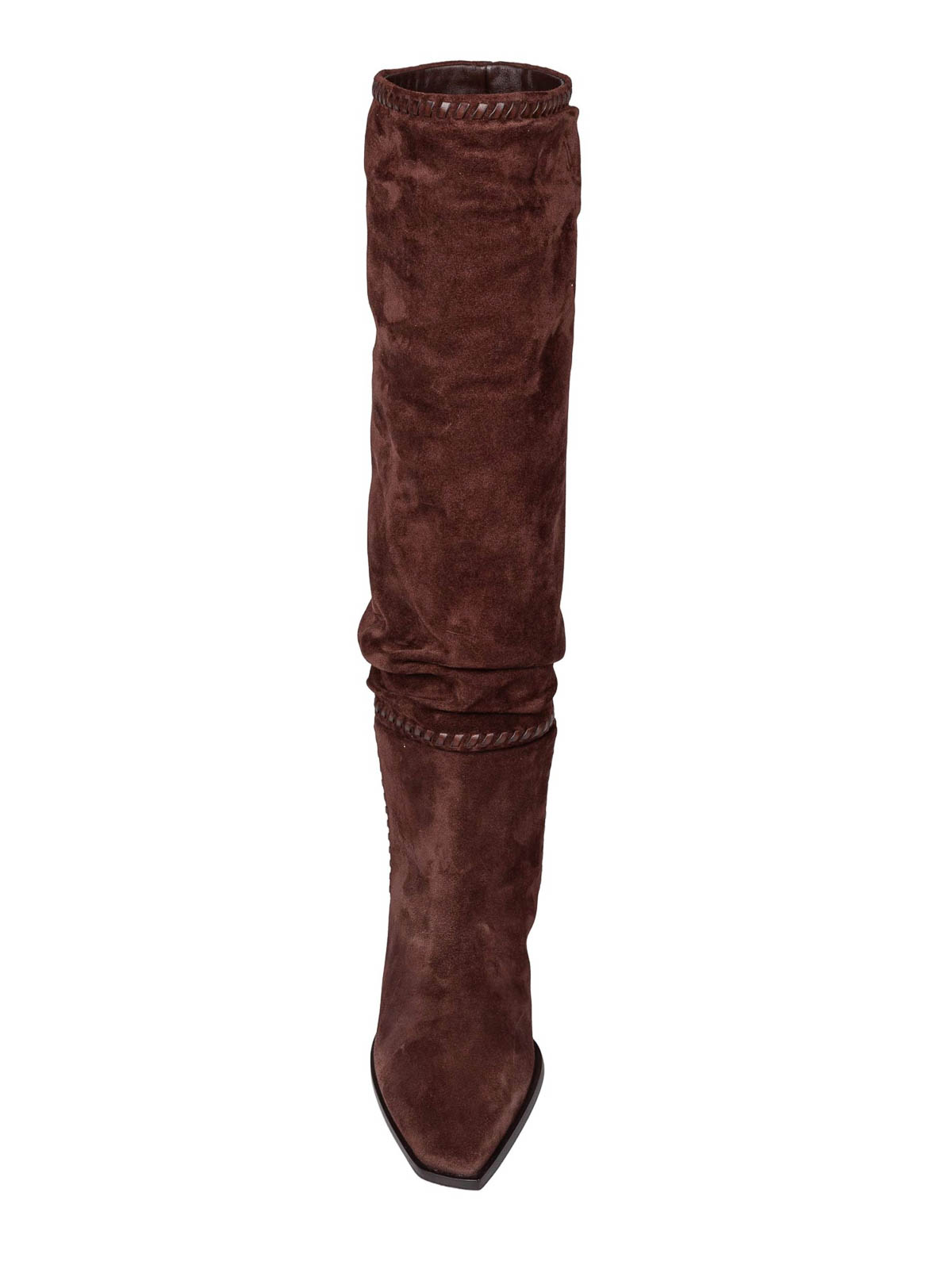 Hart Stitch Knee Boot 60 In Chocolate Suede HARTSTITCHKB60HTW (JIMMY CHOO / ブーツ ) | JIMMY CHOO (ジミー チュウ)(2)