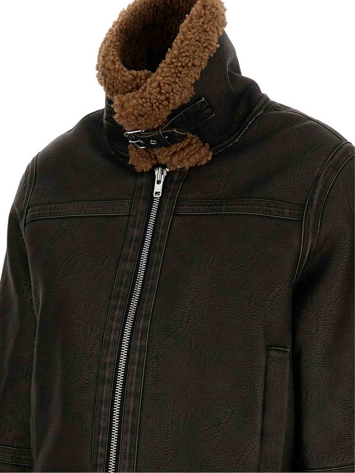 Faux fur jacket with shearling trim 610559E18 (STAND STUDIO / レザー&ファージャケット・コート ) | STAND STUDIO (スタンド スタジオ)(2)