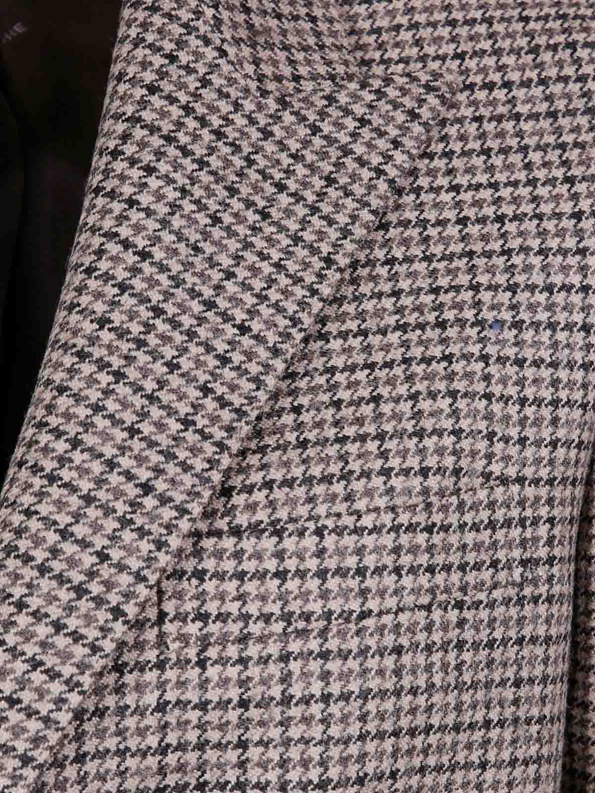 Wool Blazer With Houndstooth Pattern JBERTHA16B340221EA847480 (TAGLIATORE / ブレザー・ジャケット ) | TAGLIATORE (タリアトーレ)(1)