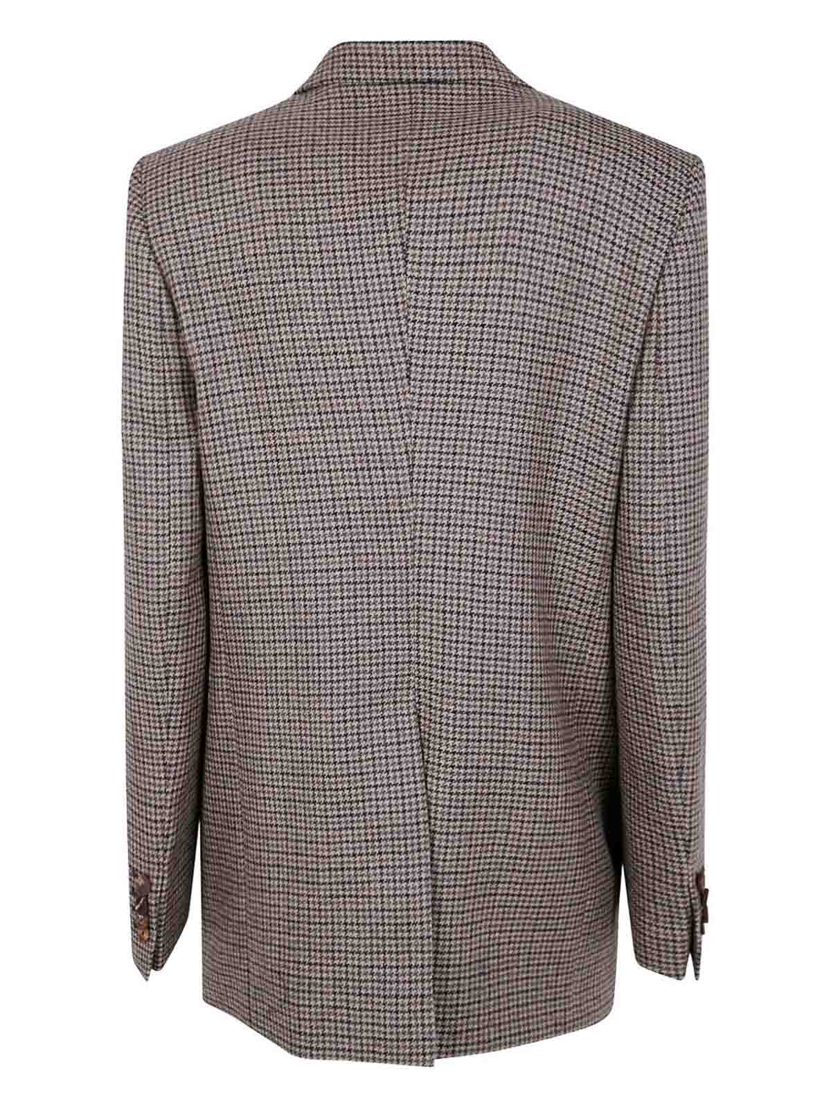 Wool Blazer With Houndstooth Pattern JBERTHA16B340221EA847480 (TAGLIATORE / ブレザー・ジャケット ) | TAGLIATORE (タリアトーレ)(2)