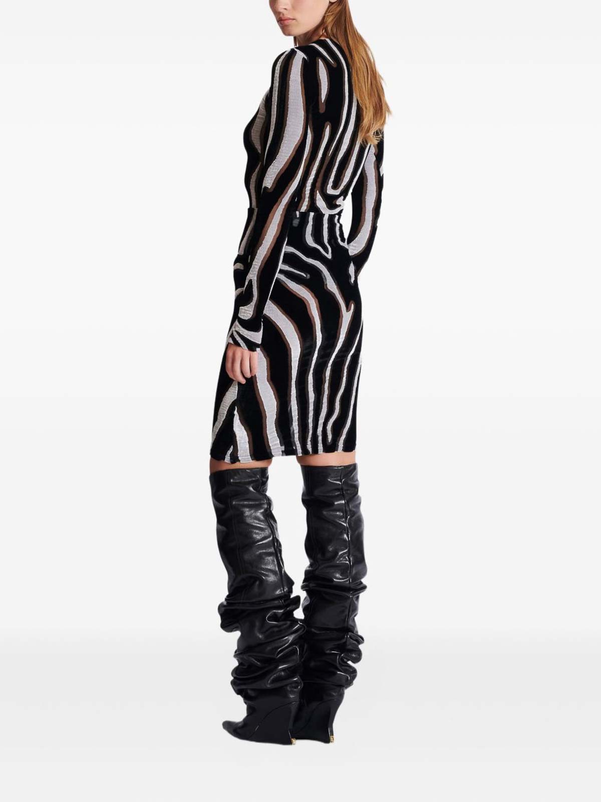 Zebra mini skirt FF0LC285JL13EAB (Balmain / スカート ) | Balmain (バルマン)(2)