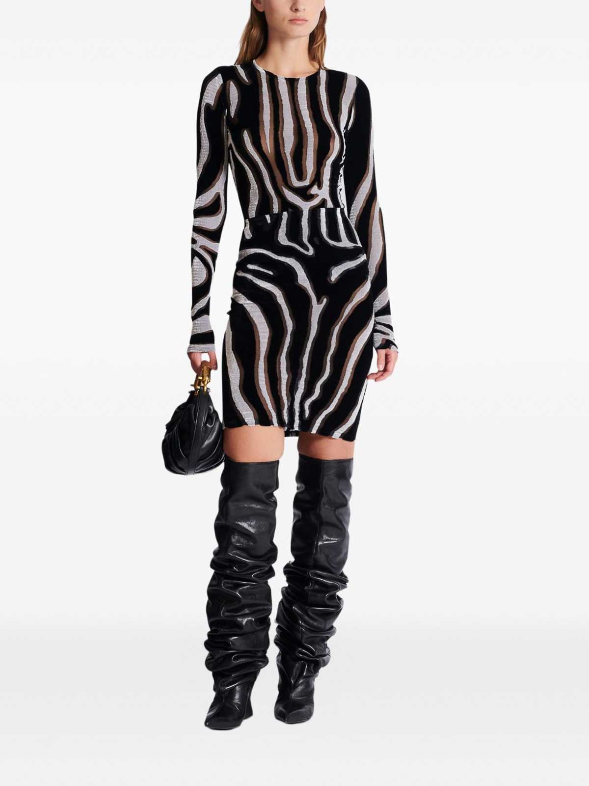 Zebra mini skirt FF0LC285JL13EAB (Balmain / スカート ) | Balmain (バルマン)(3)
