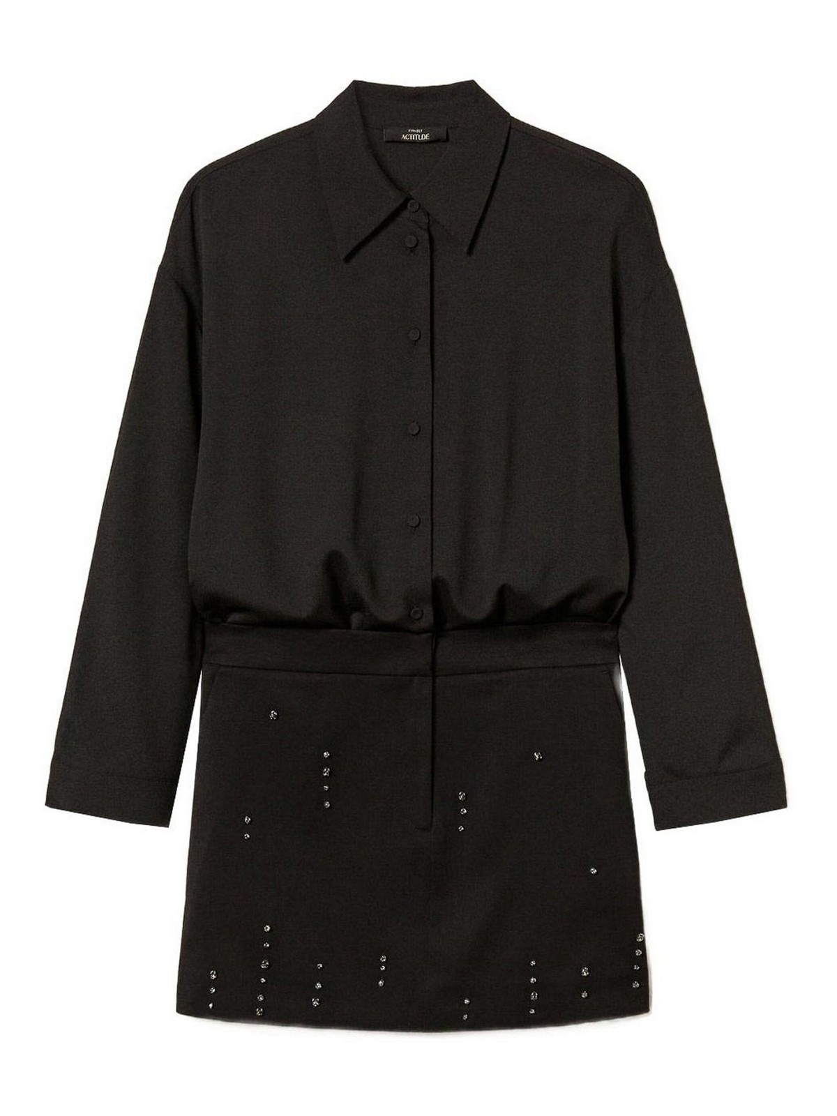 Short shirt dress with decoration 252AT201200006 (TWINSET / ワンピース・ドレス・オールインワン ) | TWINSET (ツインセット)