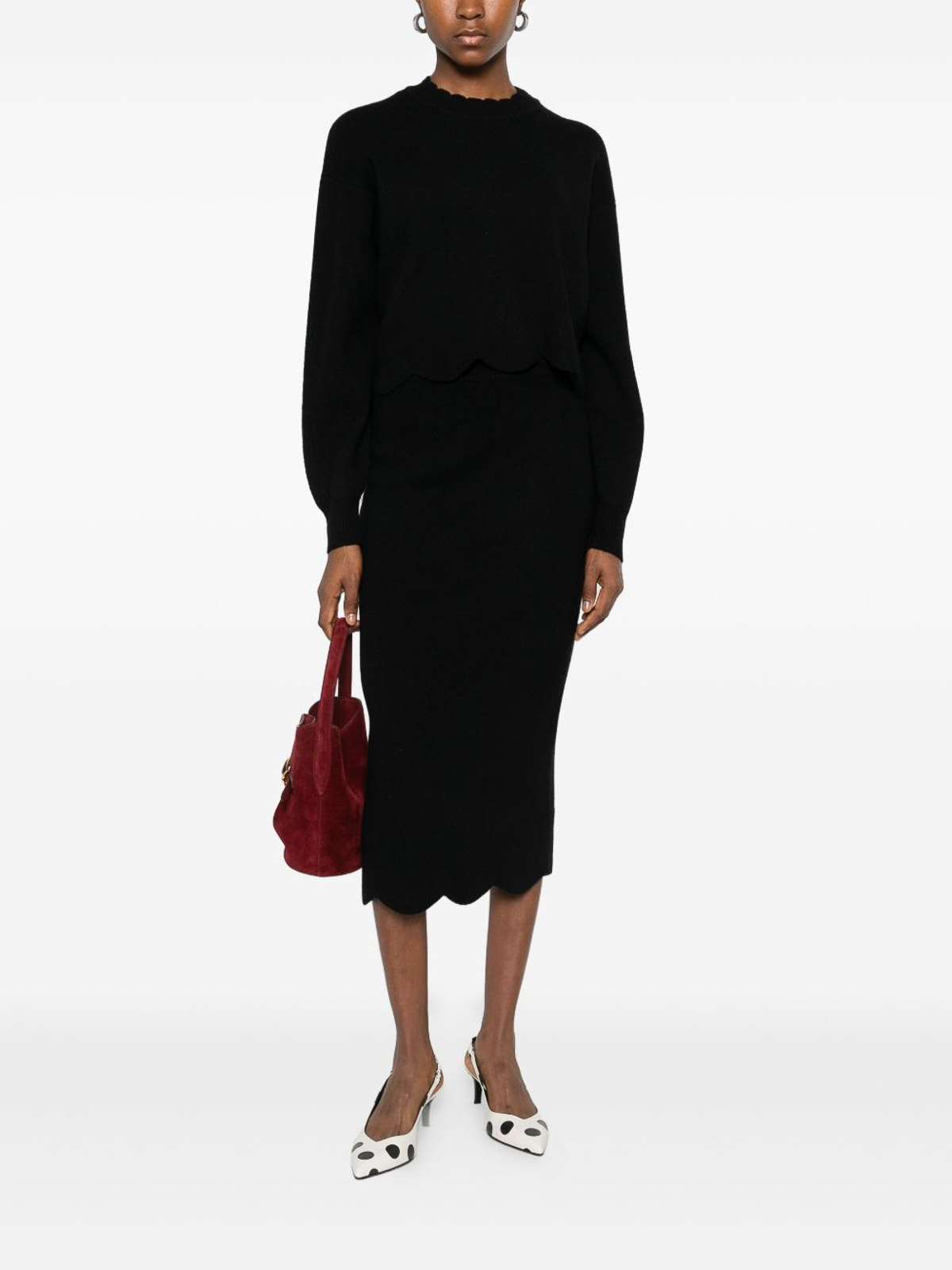 Midi Skirt With Scalloped Hem 252TT321500006 (TWINSET / スカート ) | TWINSET (ツインセット)(1)