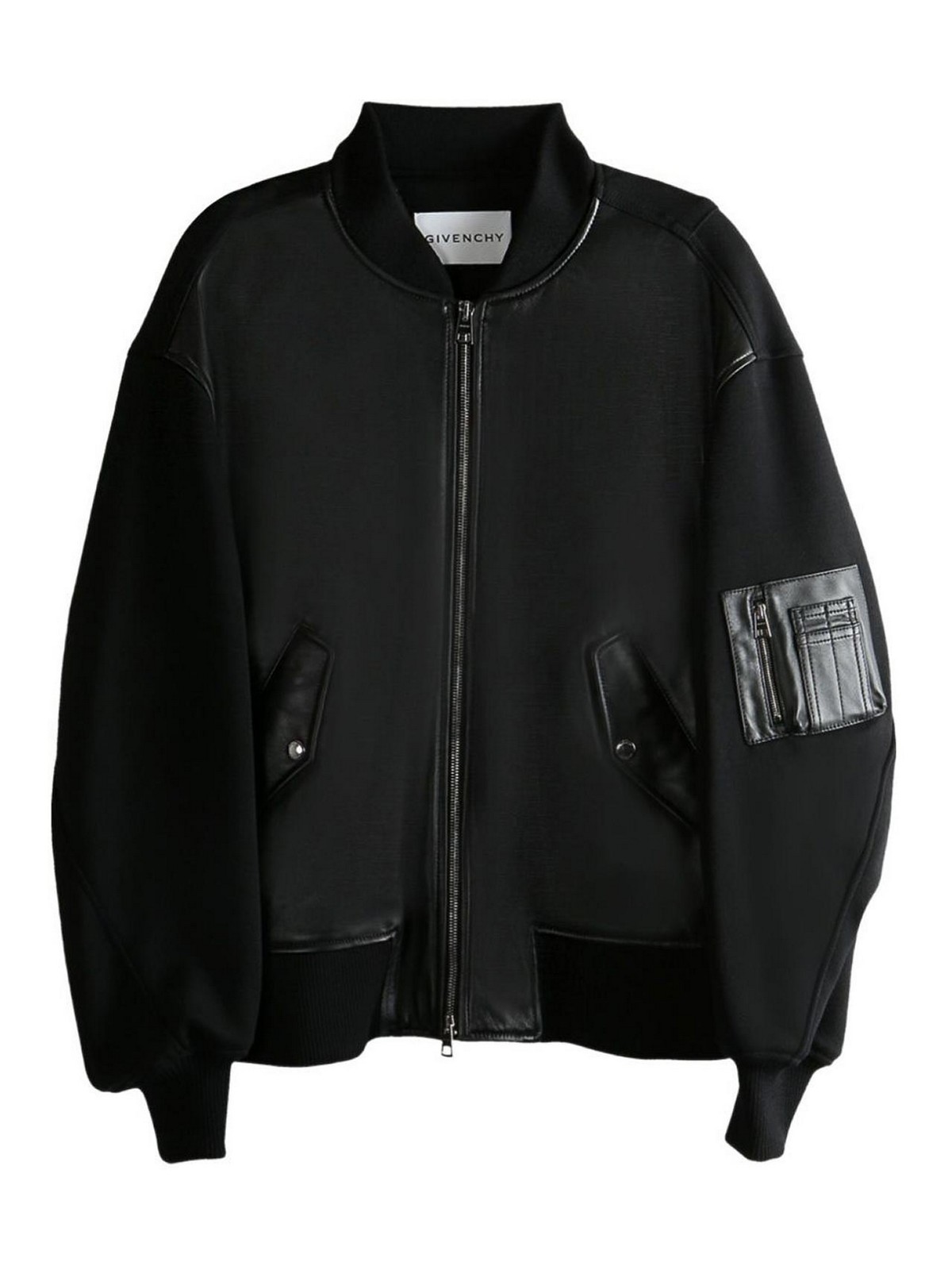 Bomber jacket with leather inserts BM01DF4YND001 (GIVENCHY / カジュアルジャケット ) | GIVENCHY (ジバンシィ)