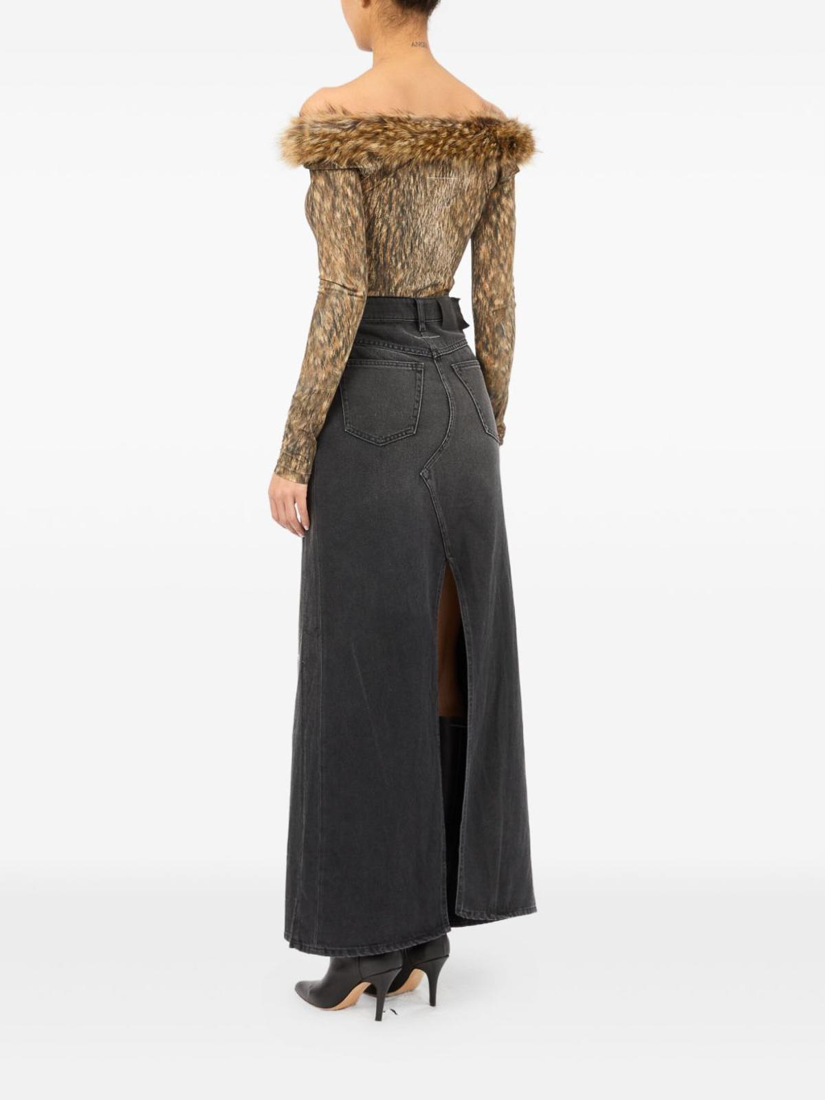 Denim Skirt With Paint Effect S52MI0025M30011966 (MM6 Maison Margiela / スカート ) | MM6 Maison Margiela (エムエムシックス)(6)