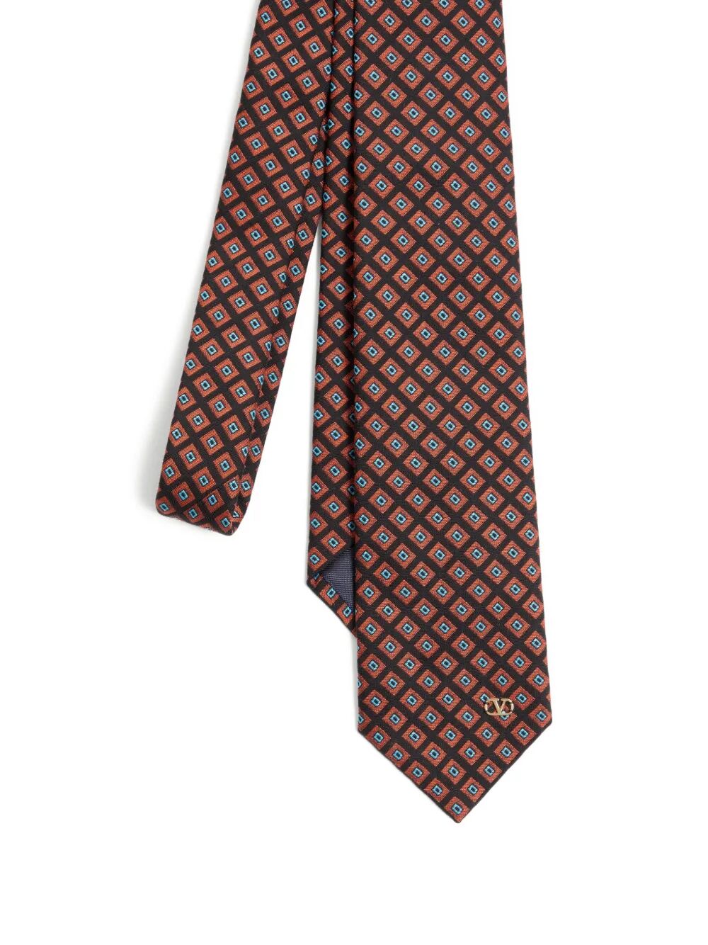 VALENTIE COTTON JACQUARD TIE WITH CHAMBER PATTERN AND VLOGO SIGNATURE DETAIL YEV194ZPH9XE (Valentino Garavani / ネクタイ ) | Valentino Garavani (ヴァレンティノ)(3)