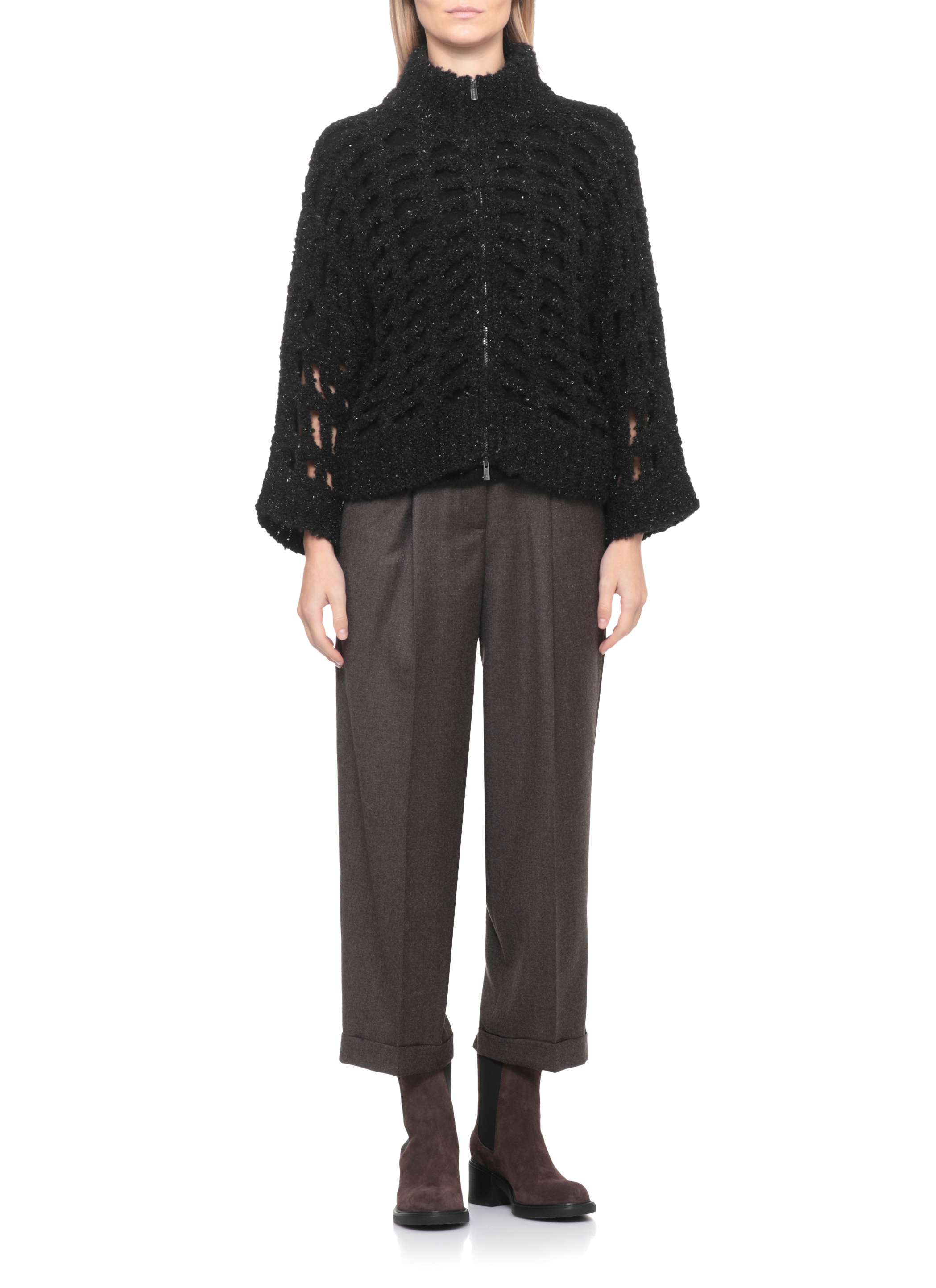 PESERICO AUREA Sweaters Black E99023F0309208905 (PESERICO / ニット・セーター・カーディガン ) | PESERICO (ペセリコ)(1)