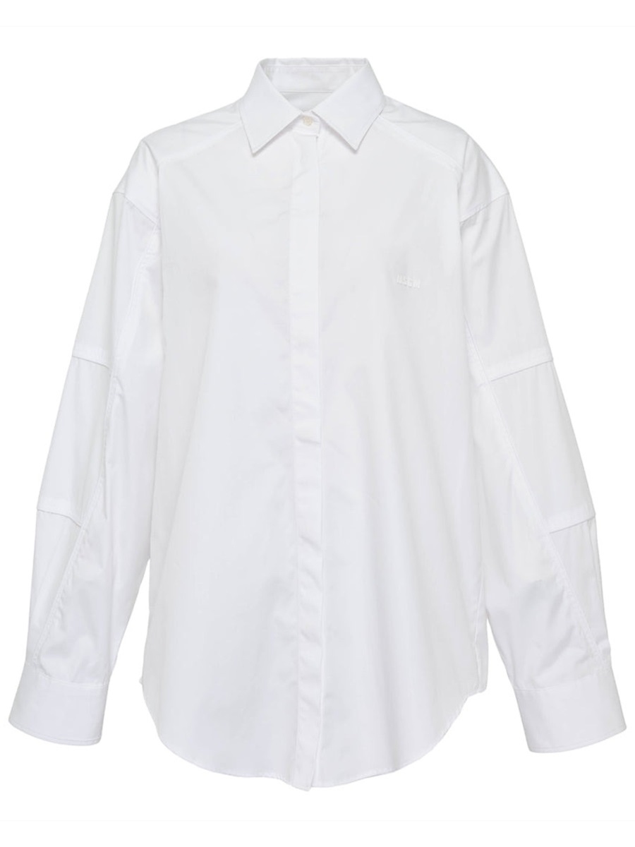 SHIRT WITH LOGO 3942MDE0125760201 (MSGM / シャツ・ブラウス ) | MSGM (エムエスジーエム)