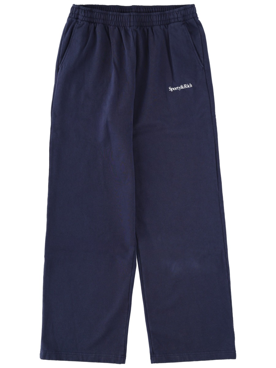 PANTS WITH LOGO PA05561300BL106DARKNAVY (Sporty & Rich / パンツ ) | Sporty & Rich (スポーティアンドリッチ)