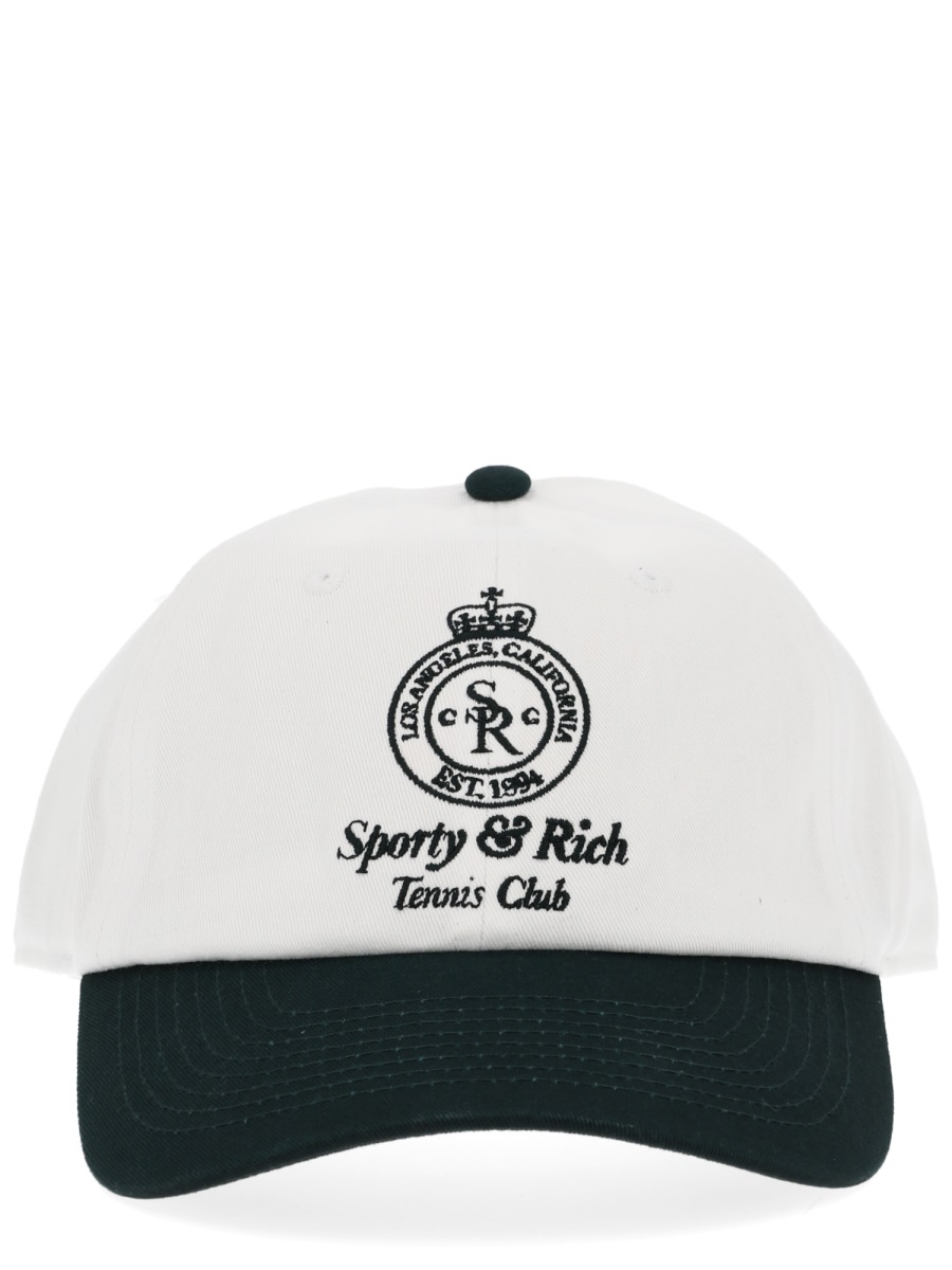 "CROWN TENNIS" BASEBALL CAP AC07961426WH12WHITEFOREST (Sporty & Rich / 帽子 ) | Sporty & Rich (スポーティアンドリッチ)