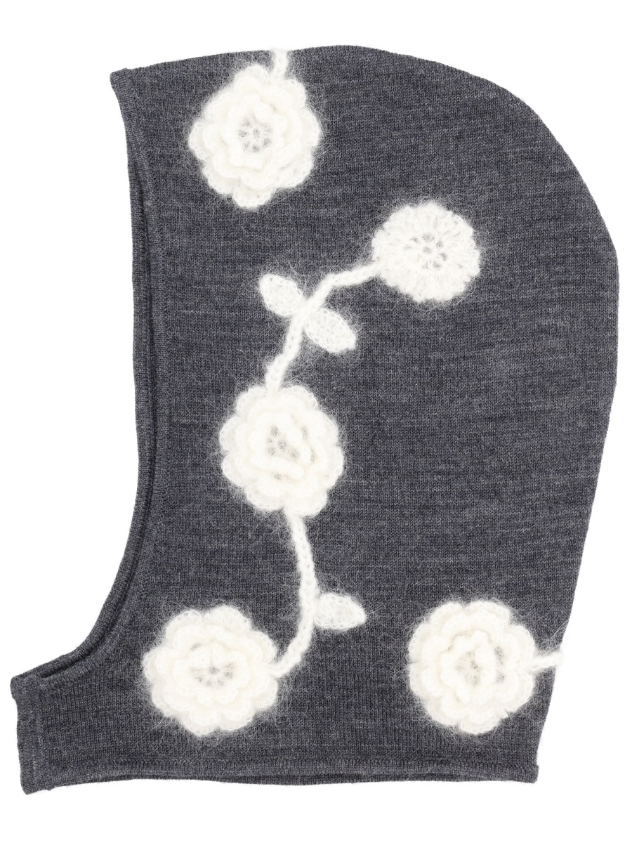 BALAKLAVA WITH CROCHETED FLOWERS A7271252 (GANNI / 帽子 ) | GANNI (ガニー)(1)