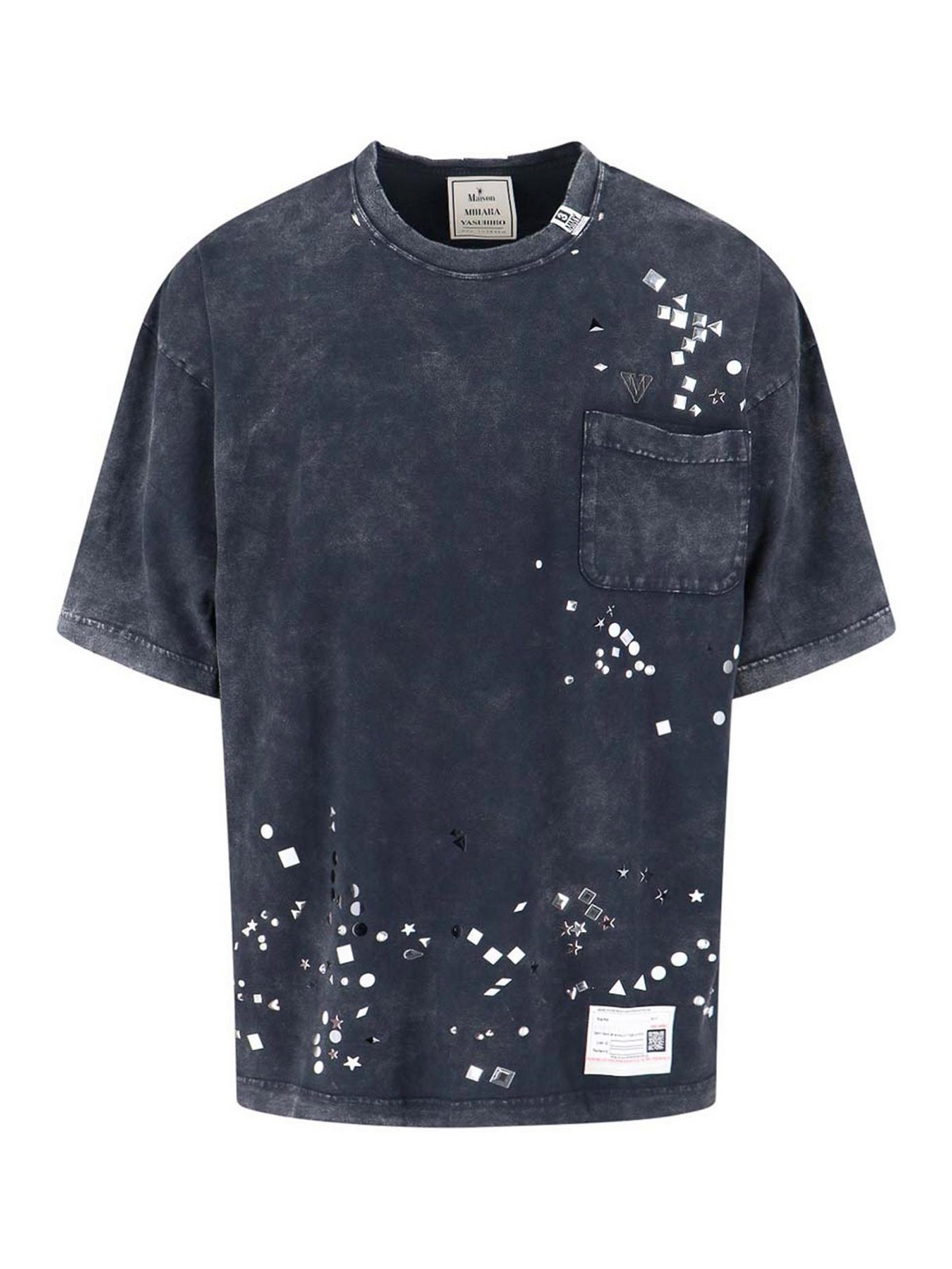 Logo T-Shirt With Studs A15TS631BLACK (Maison Mihara Yasuhiro / Tシャツ・カットソー ) | Maison Mihara Yasuhiro (メゾン ミハラ ヤスヒロ)