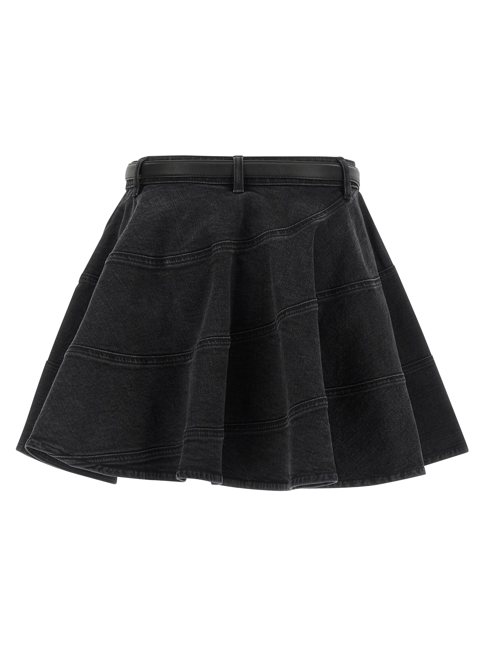 'Black Flared Denim Mini' skirt RS26809SKBBLACK (self-portrait / スカート ) | self-portrait (セルフ・ポートレイト)(1)