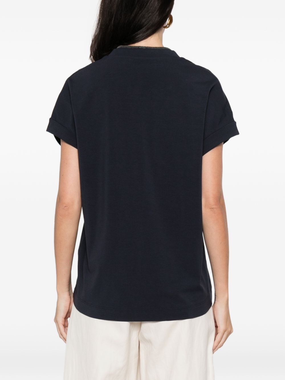 Brunello Cucinelli T-shirts and Polos Blue M0T18BD222C4224 (Brunello Cucinelli / Tシャツ・カットソー ) | Brunello Cucinelli (ブルネロ・クチネリ)(3)