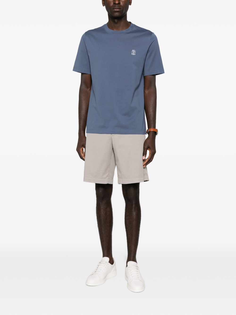 Brunello Cucinelli T-shirts and Polos Clear Blue M0B138440COM53 (Brunello Cucinelli / Tシャツ・カットソー ) | Brunello Cucinelli (ブルネロ・クチネリ)(3)