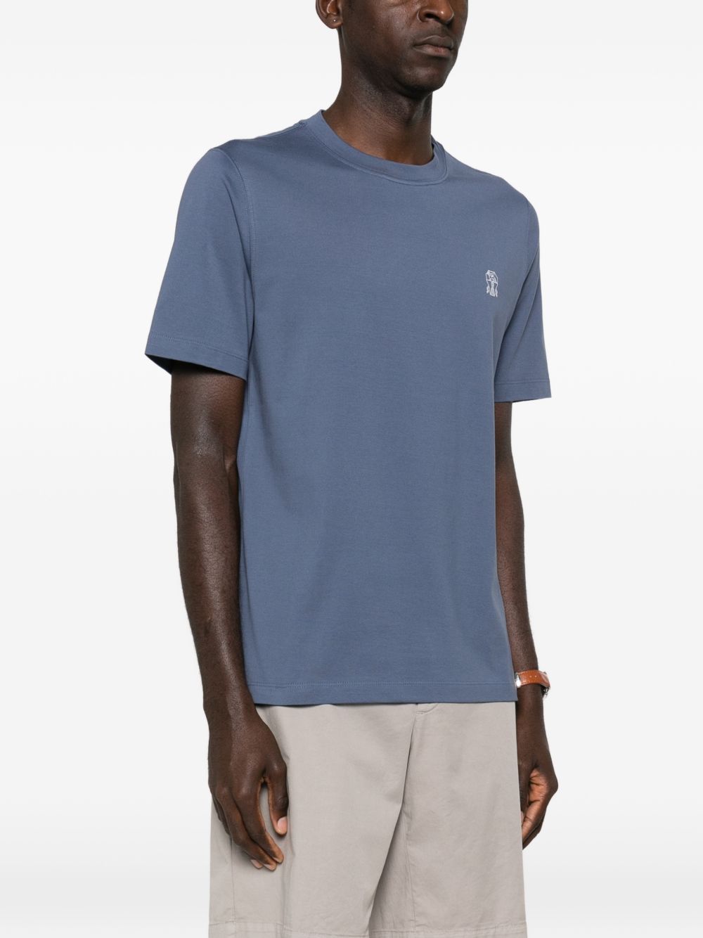 Brunello Cucinelli T-shirts and Polos Clear Blue M0B138440COM53 (Brunello Cucinelli / Tシャツ・カットソー ) | Brunello Cucinelli (ブルネロ・クチネリ)(4)