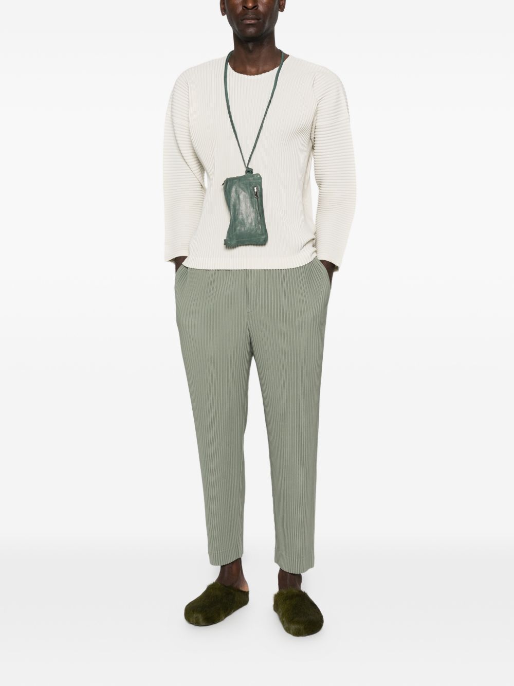 HOMME PLISSE' ISSEY MIYAKE Trousers Green HP58JF11464 (HOMME PLISSÉ ISSEY MIYAKE / パンツ ) | HOMME PLISSÉ ISSEY MIYAKE (オムプリッセ イッセイ ミヤケ)(1)