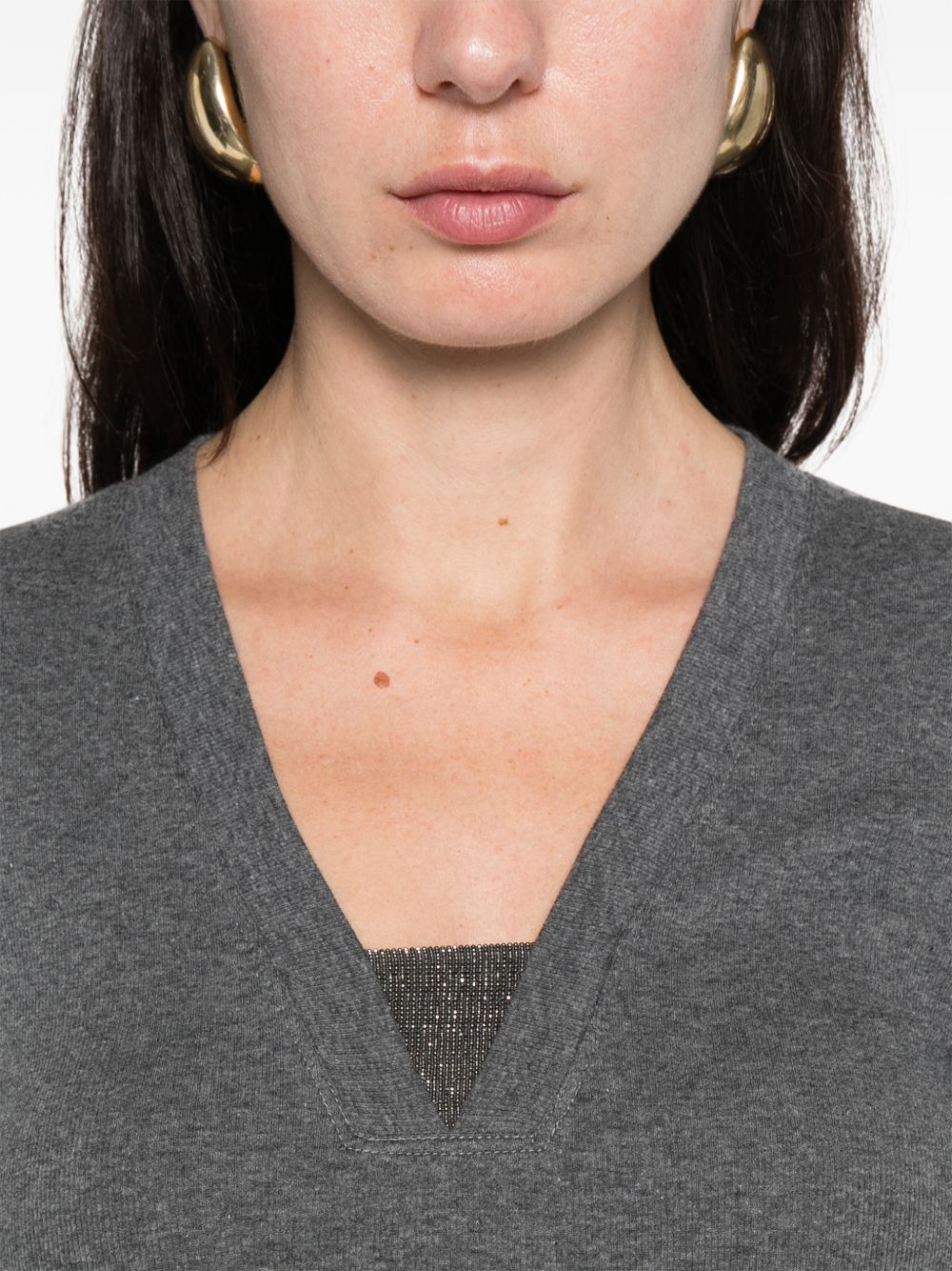 Brunello Cucinelli Sweaters Grey M0TC8EL692CV563 (Brunello Cucinelli / ニット・セーター・カーディガン ) | Brunello Cucinelli (ブルネロ・クチネリ)(3)