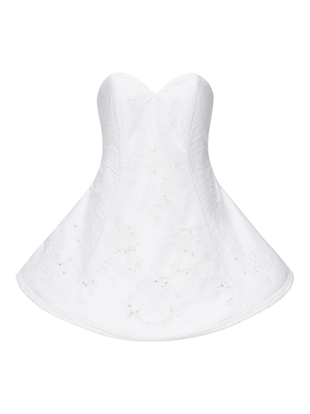 Strapless Mini Dress In White Lace Poplin 16952500000031WHITE (MAGDA BUTRYM / ワンピース・ドレス・オールインワン ) | MAGDA BUTRYM (マグダブトリム)