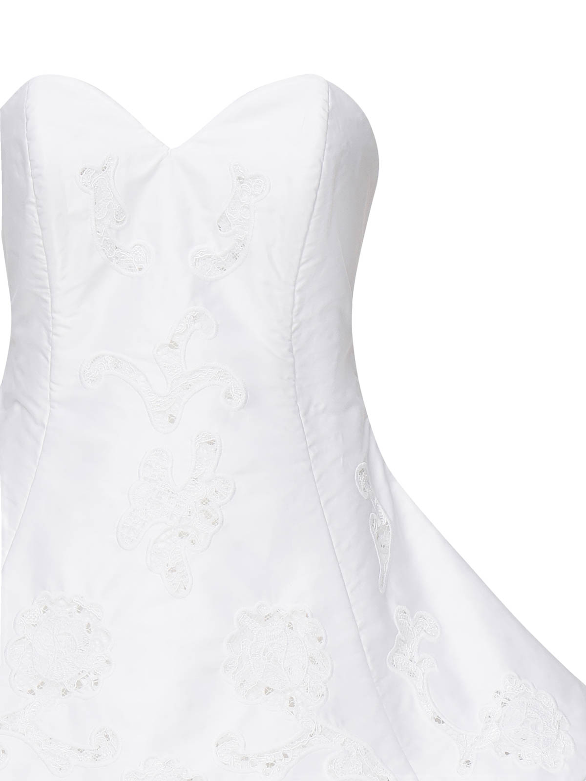 Strapless Mini Dress In White Lace Poplin 16952500000031WHITE (MAGDA BUTRYM / ワンピース・ドレス・オールインワン ) | MAGDA BUTRYM (マグダブトリム)(2)