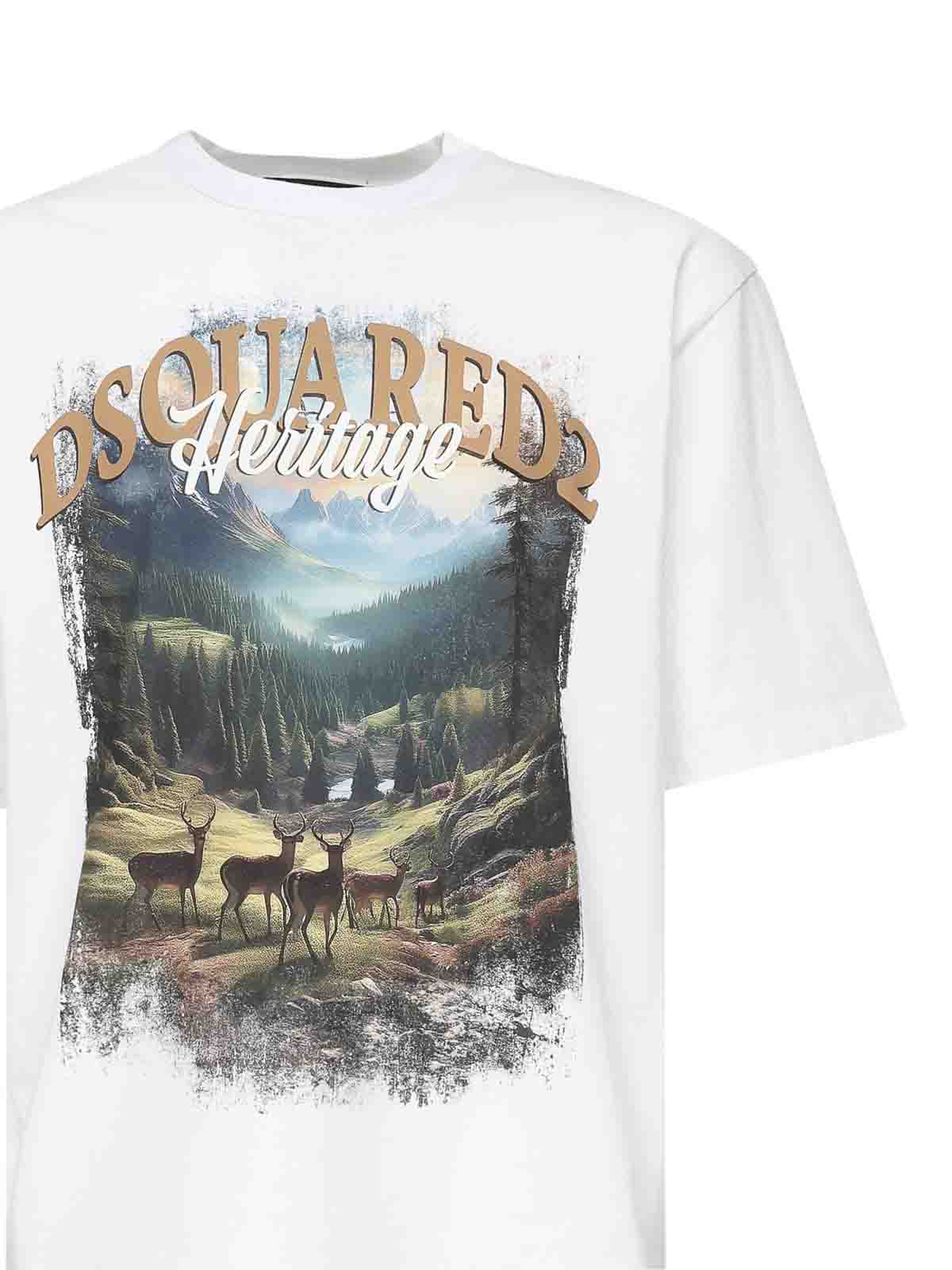 Loose Fit Canada T-Shirt S74GD1467S24583100 (Dsquared2 / Tシャツ・カットソー ) | Dsquared2 (ディースクエアード)(1)