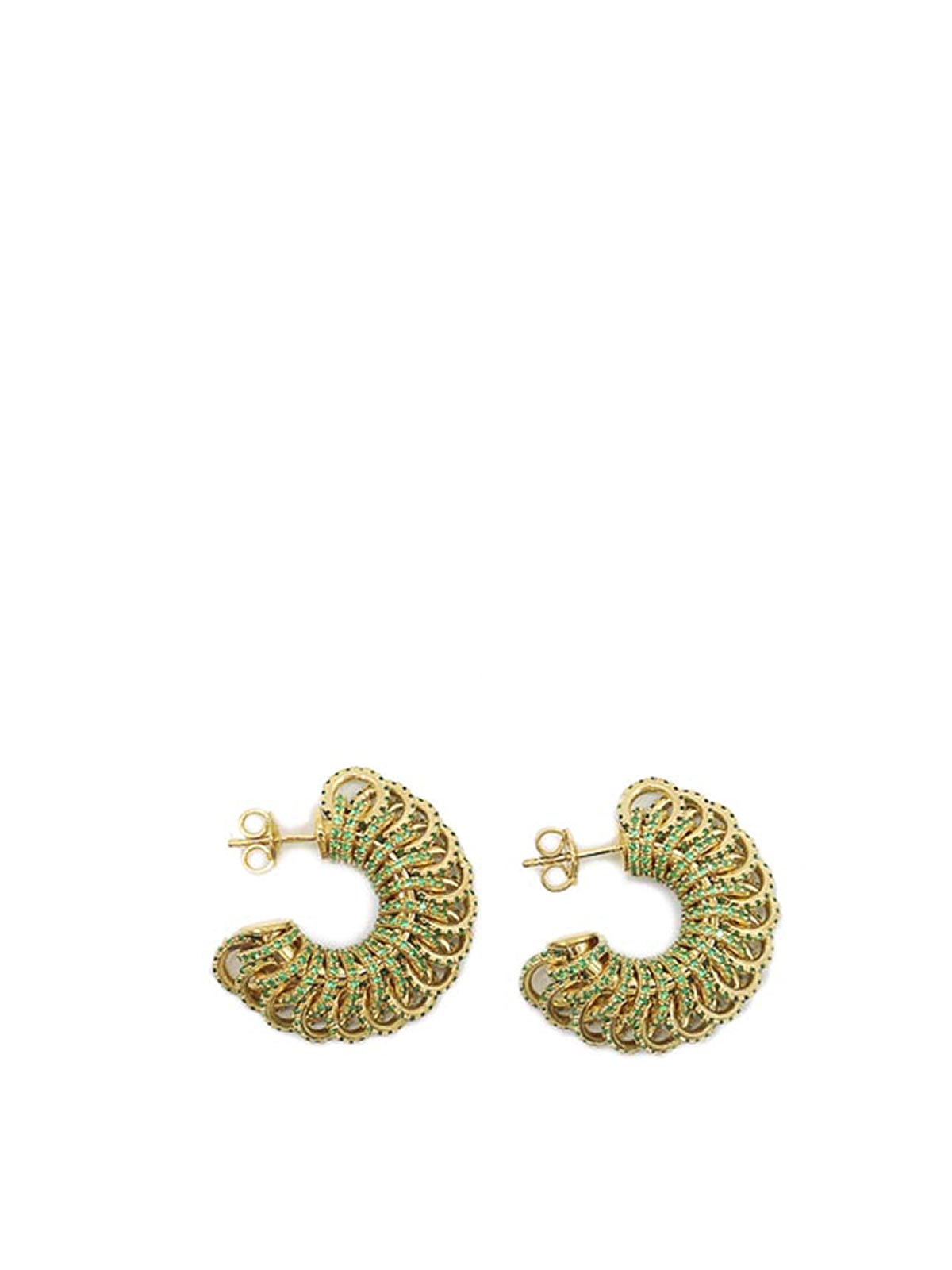 Gold-Plated Silver Earrings And Crystals 665778VX8213707 (Bottega Veneta / ピアス・イヤリング ) | Bottega Veneta (ボッテガ・ヴェネタ)(1)