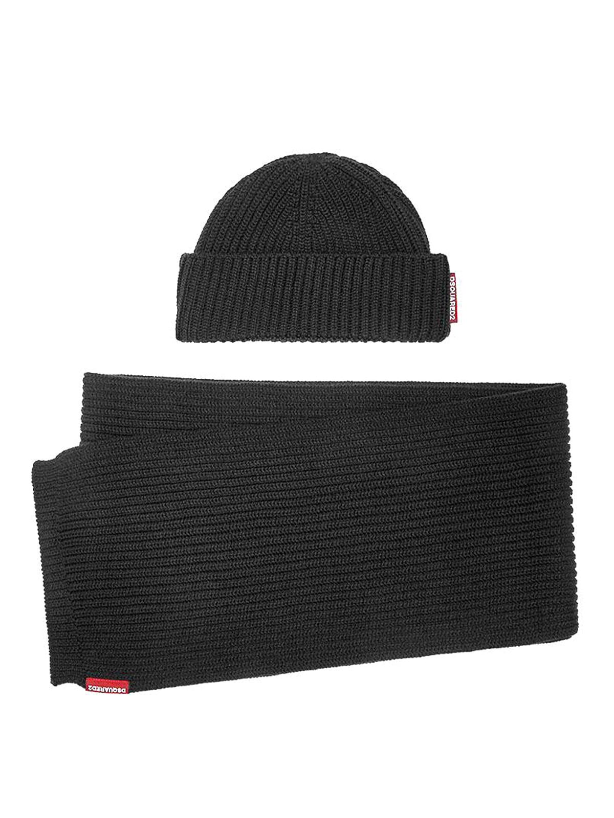 Knit scarf beanie GGBM000301W000012124 (Dsquared2 / 帽子 ) | Dsquared2 (ディースクエアード)