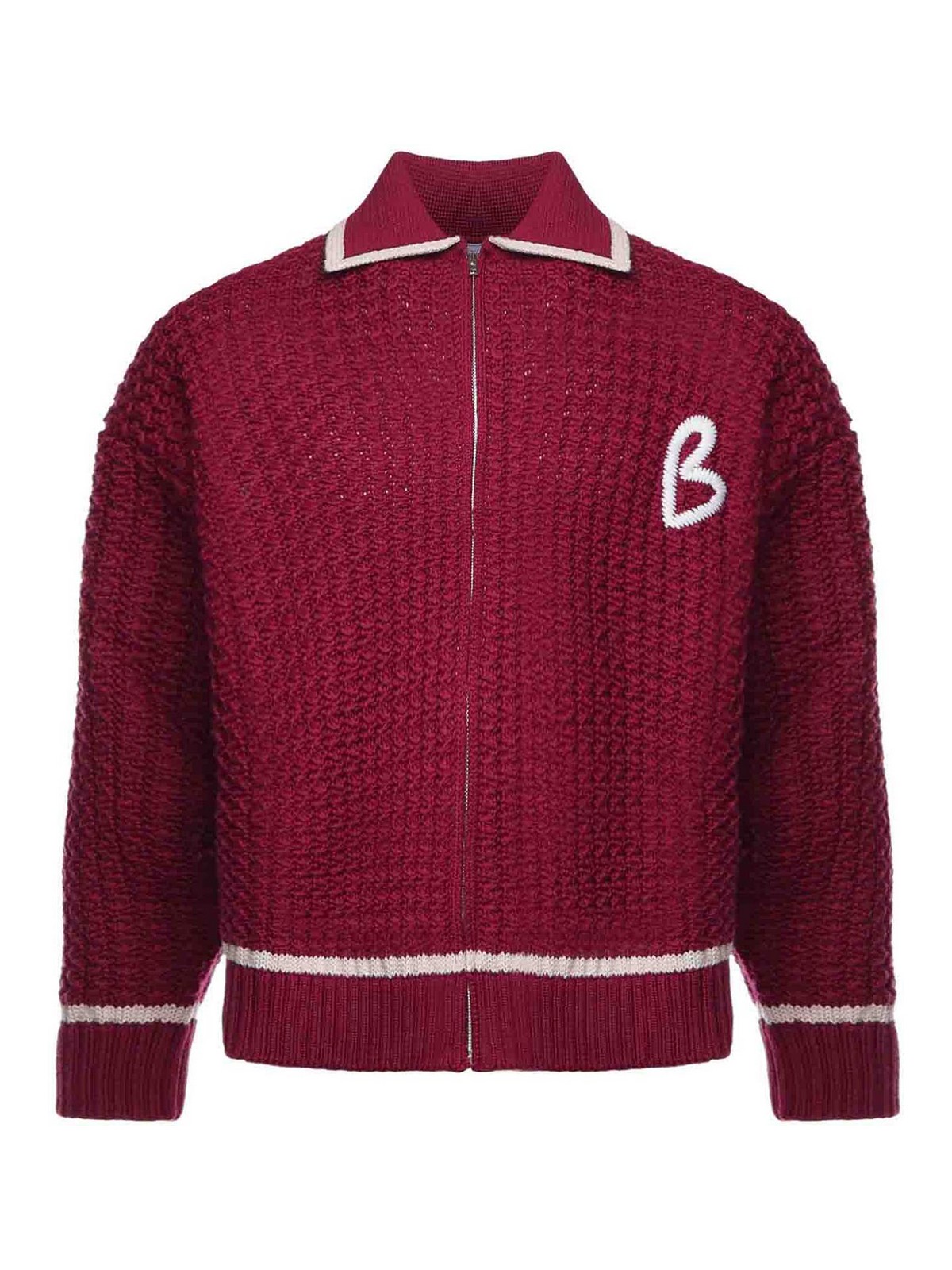 Zip-Up Knitted Jacket KN014RED (BONSAI / カジュアルジャケット ) | BONSAI (ボンサイ)