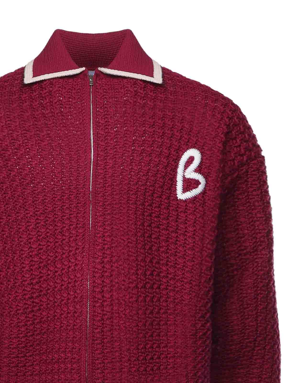 Zip-Up Knitted Jacket KN014RED (BONSAI / カジュアルジャケット ) | BONSAI (ボンサイ)(1)