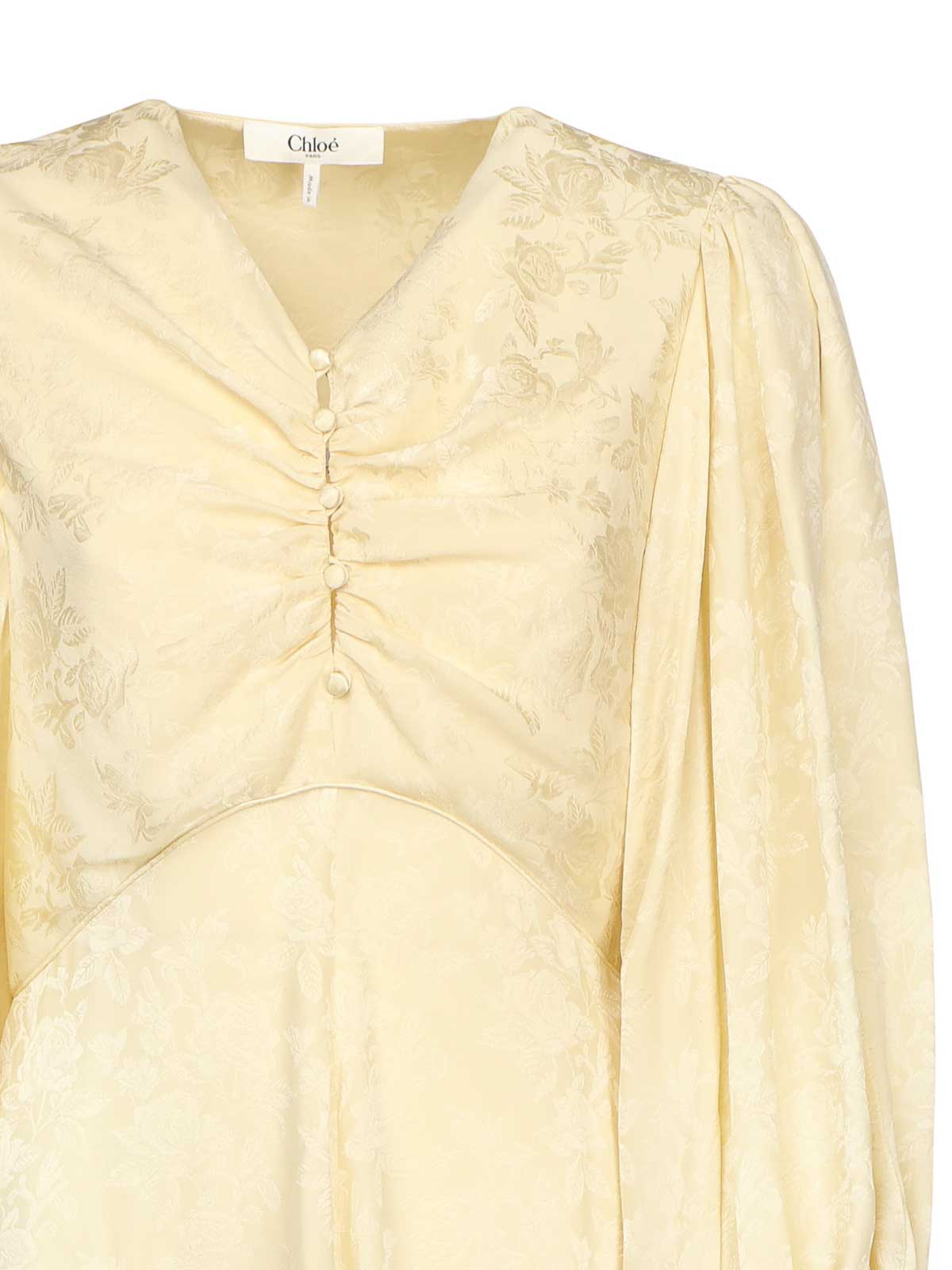 Long Ruffled Silk Jacquard Dress CHC25ARO31115753 (Chloé / ワンピース・ドレス・オールインワン ) | Chloé (クロエ)(1)