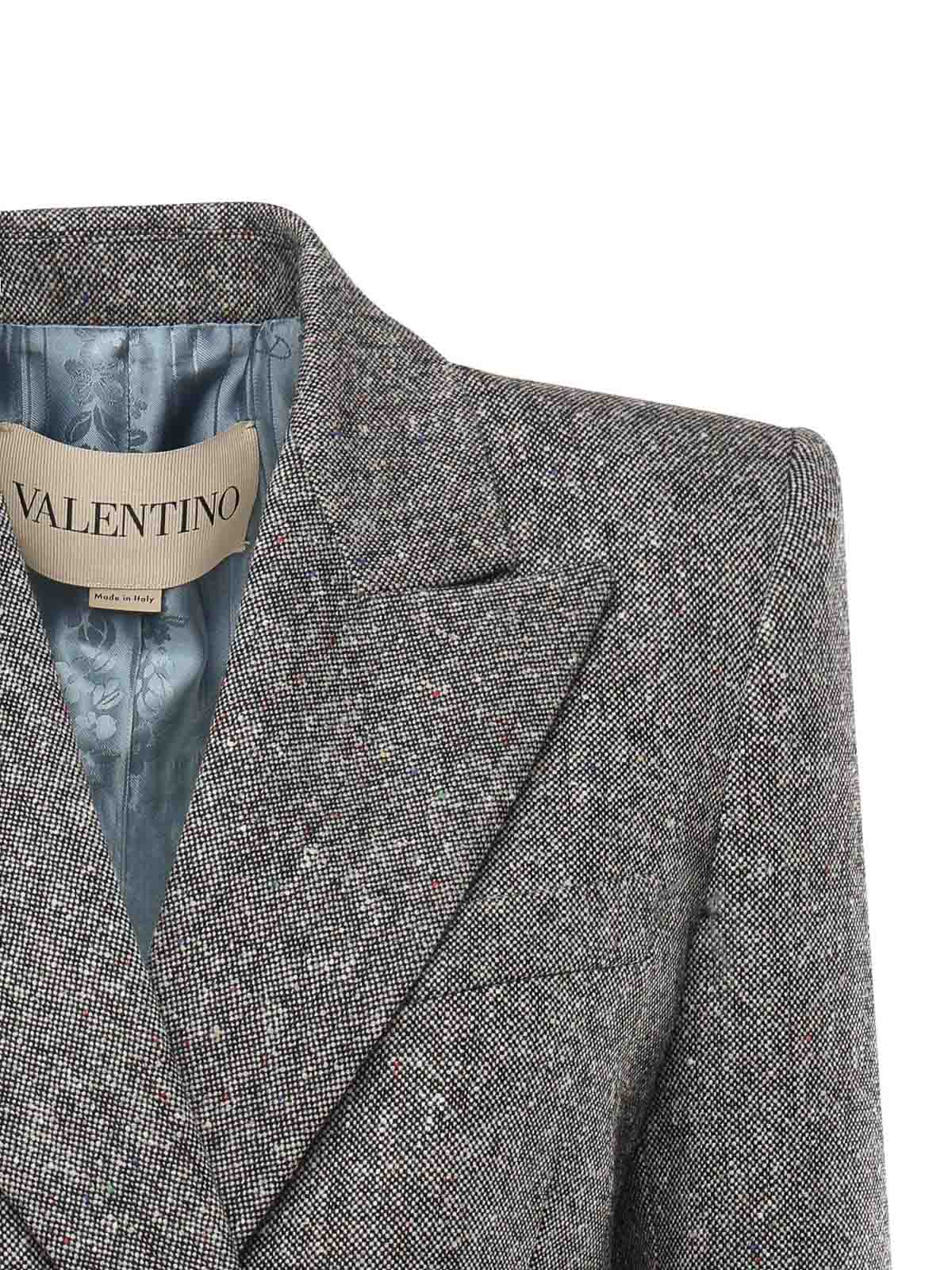 Double-Breasted Natte Buttoned Blazer 7B0CE4V29R20AN (Valentino Garavani / ブレザー・ジャケット ) | Valentino Garavani (ヴァレンティノ)(1)